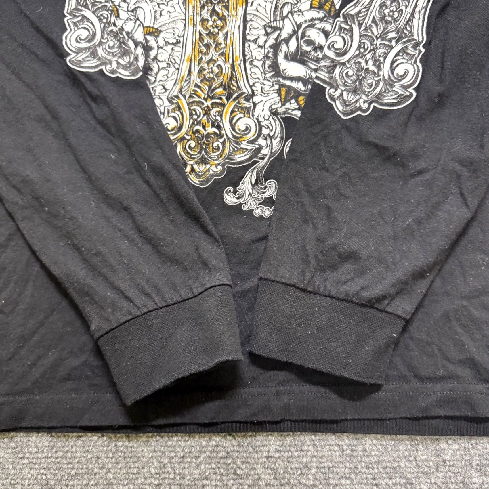 The Unbranded Brand Y2K Thirty Single Long Sleeve Shirt Men Large Skeletons Cotton Blend Grunge Black - The Unbranded Brand, Regular, Mens Size US L / EU 52-54 / 3 - 7 Thumbnail
