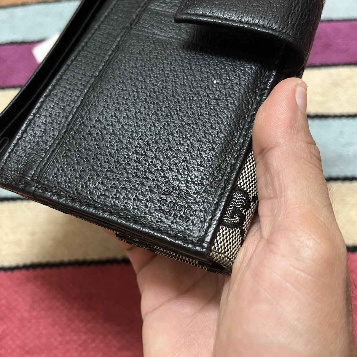 Gucci × Vintage Authentic Vintage Gucci Flap GG Monogram Long Wallet Size ONE SIZE - 10 Thumbnail