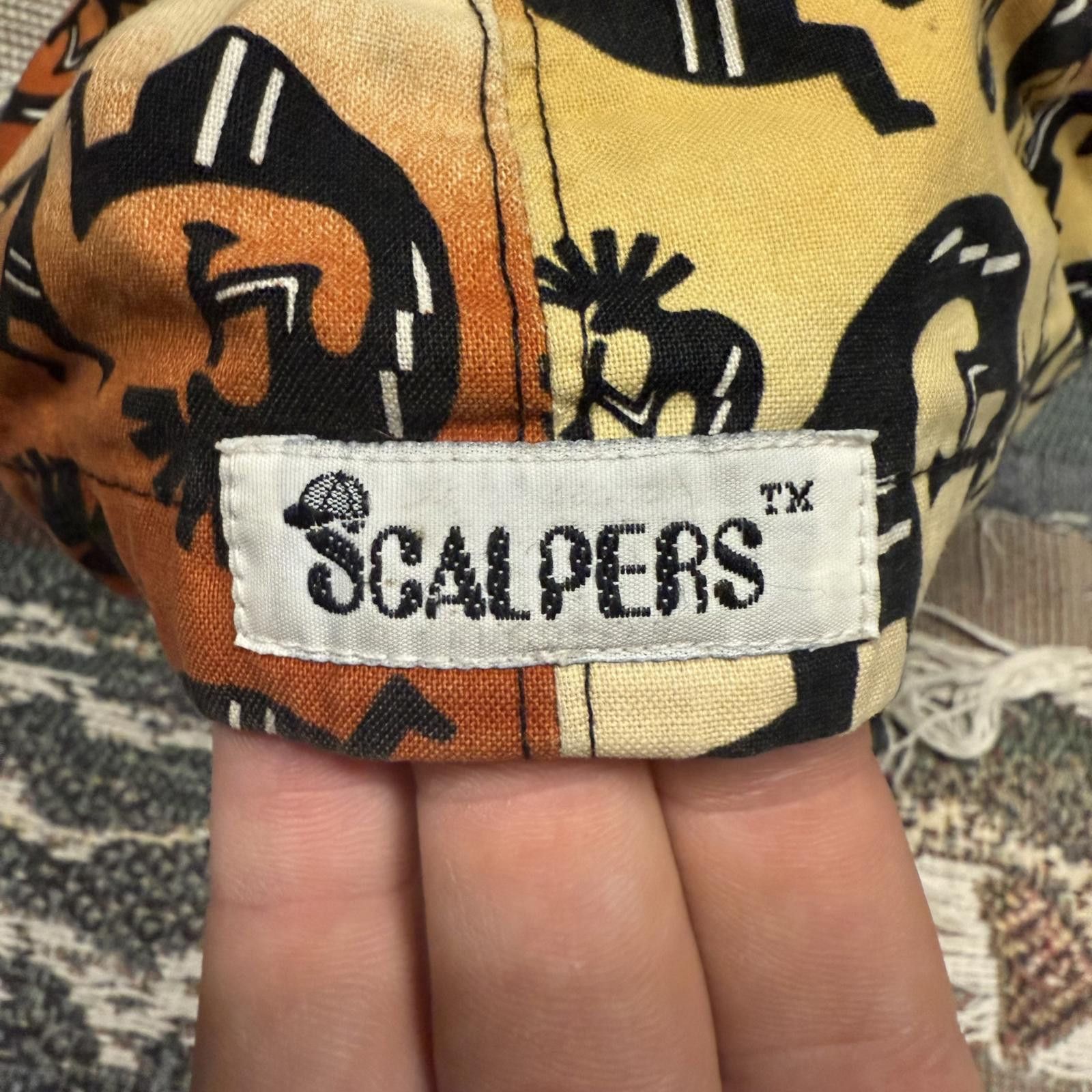 Human Scales Vintage Scalpers Kokopelli Native American Printed Hat Size ONE SIZE - 4 Thumbnail