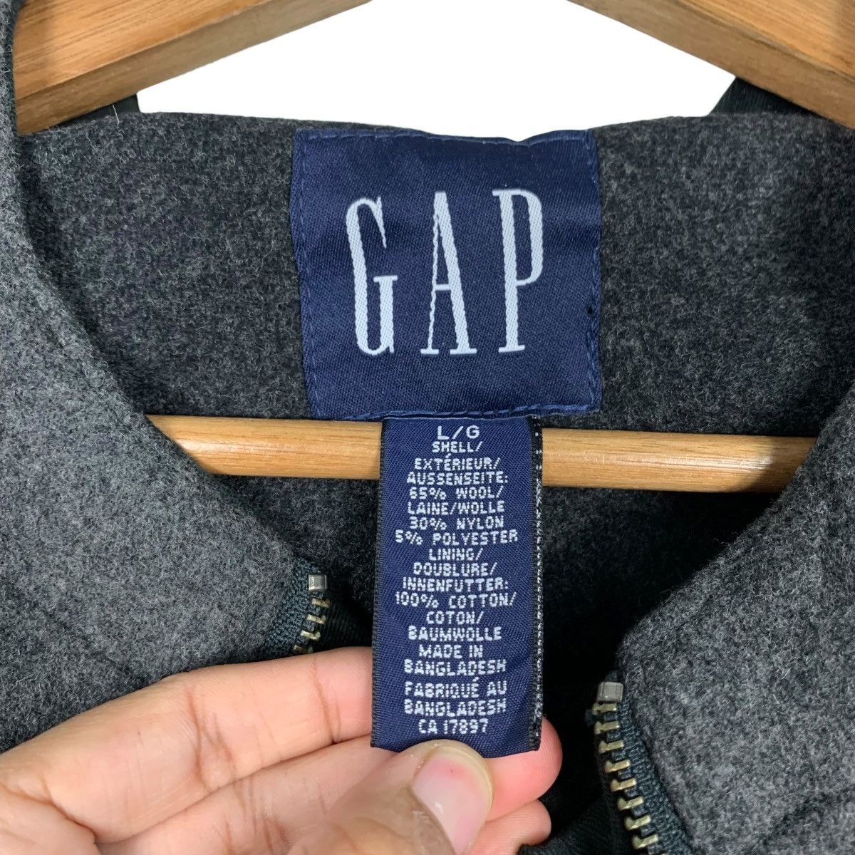 Gap GAP Half Zip Pullover Wool Hoodies Anorak Jacket #2310-C103 Size US L / EU 52-54 / 3 - 14 Thumbnail