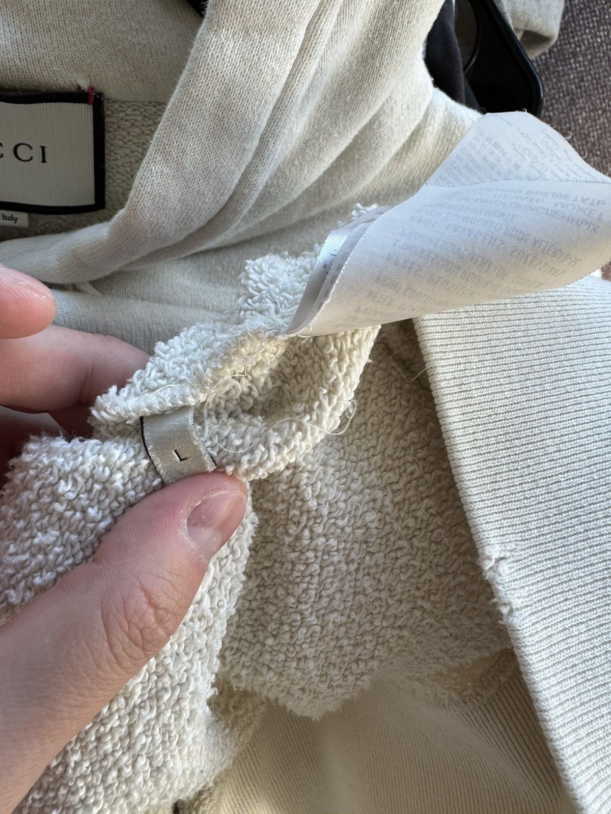Gucci gucci hoodie white Size US L / EU 52-54 / 3 - 6 Thumbnail