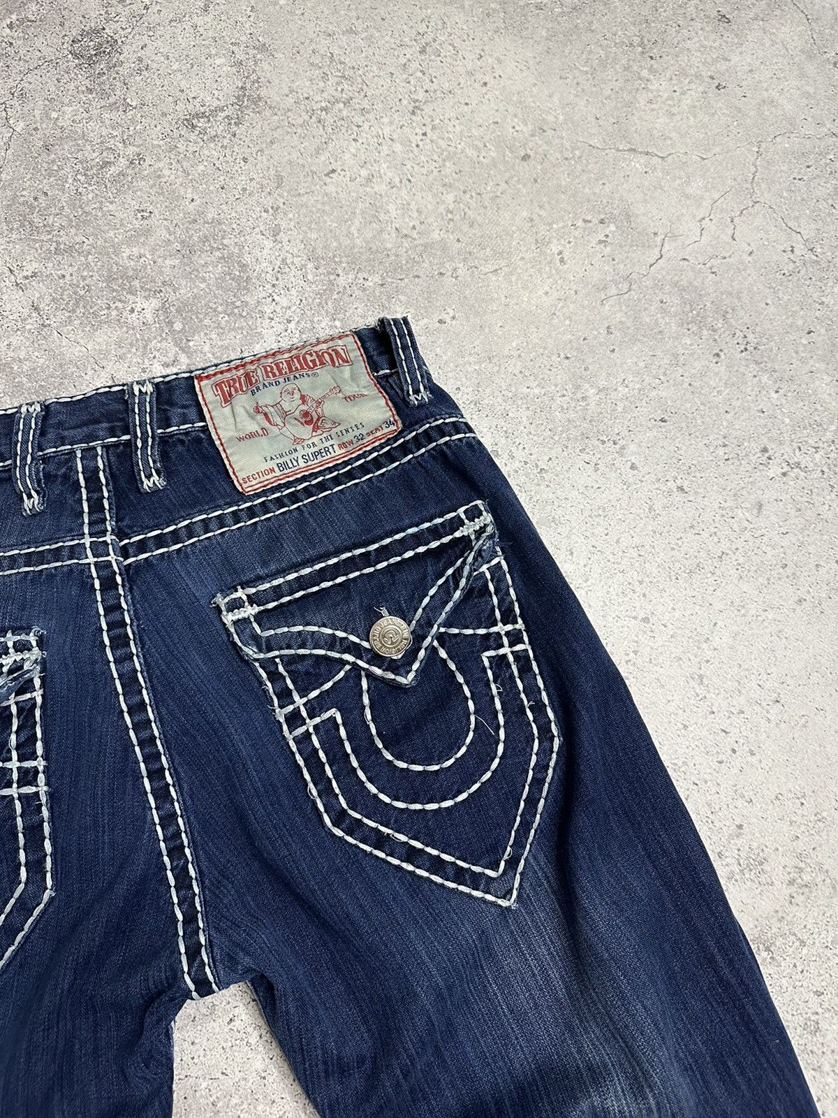 True Religion Rare Y2K True Religion Billy Super T Pocket Distressed Pants Size US 32 / EU 48 - 8 Thumbnail