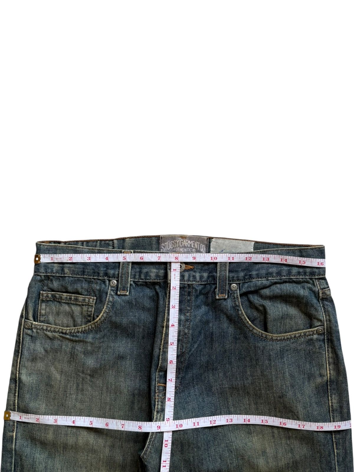 Stussy Vintage Stüssy Mud Wash Distressed Loose Baggy Jeans Size US 33 - 15 Thumbnail