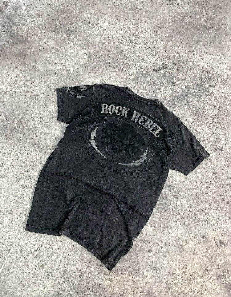 Band Tees Affliction Style Rock Rebel AOP Band Tee Y2K Size US M / EU 48-50 / 2 - 14 Thumbnail