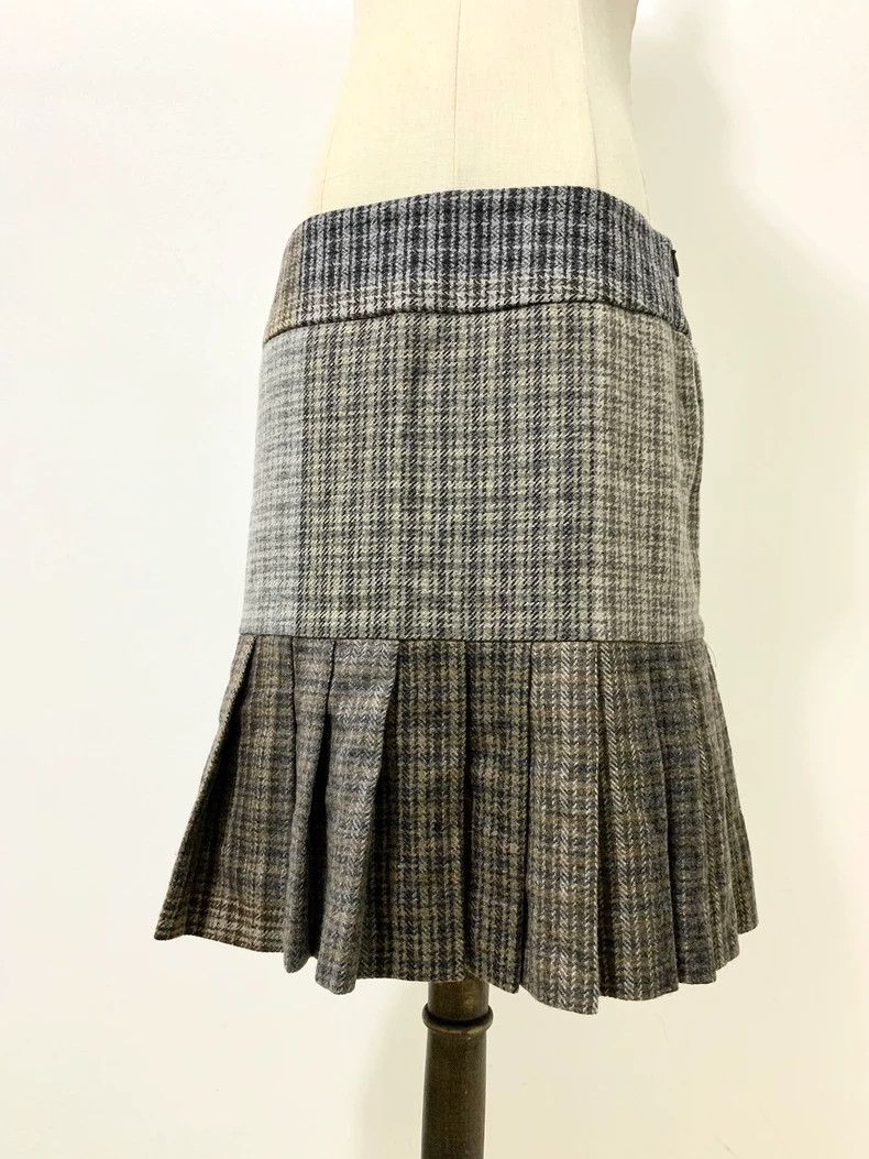 Vivienne Westwood Vivienne Westwood Gray and brown patchwork plaid skirt Size 27" / US 4 / IT 40 - 3 Thumbnail