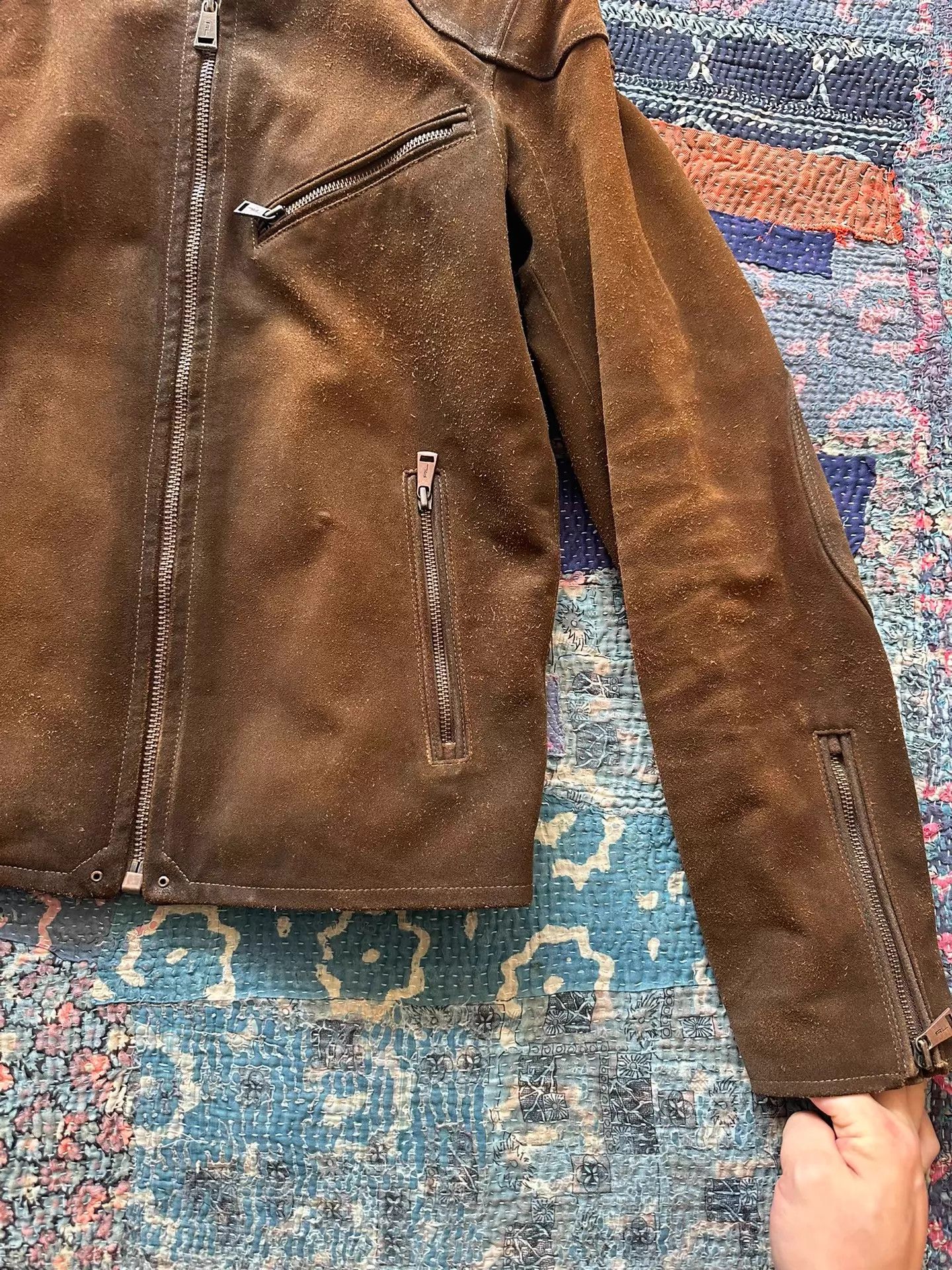 Polo Ralph Lauren Polo RL RRL Distressed Biker Leather Jacket M Size US M / EU 48-50 / 2 - 4 Thumbnail
