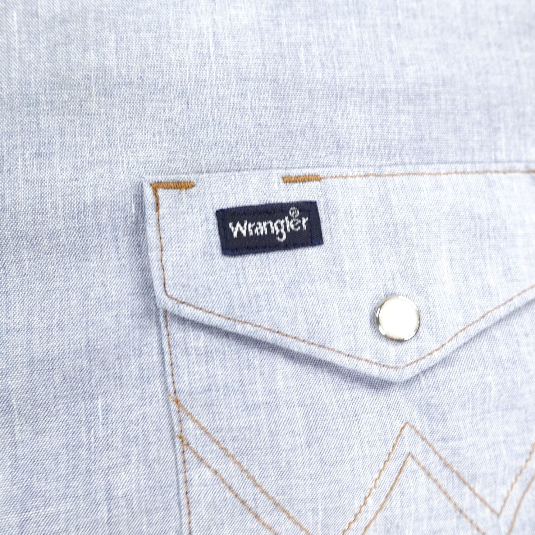 Wrangler Vintage Wrangler Shirt Mens 3XL Blue Chambray Western Pearl Snap X Long Tails Size US XL / EU 56 / 4 - 3 Thumbnail
