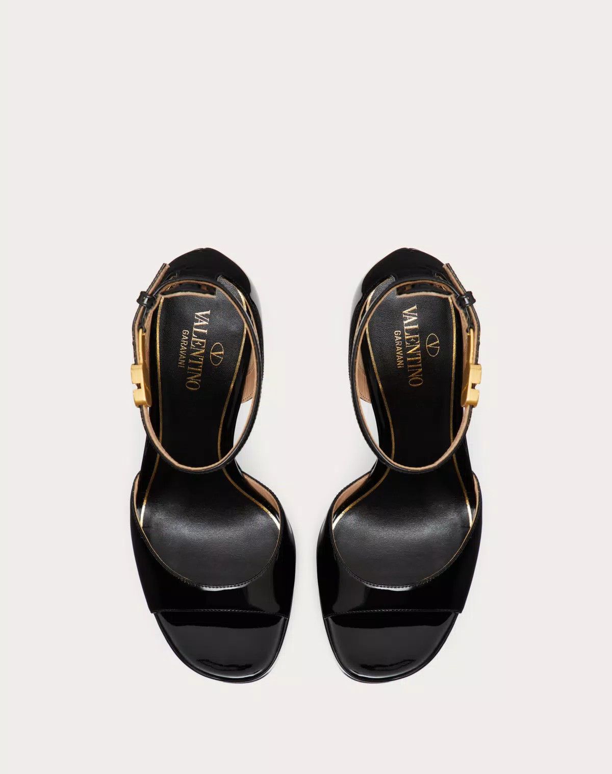 Valentino o1s1wg111125 Leather Platform Sandals in Nero Size US 8.5 / IT 38.5 - 4 Thumbnail