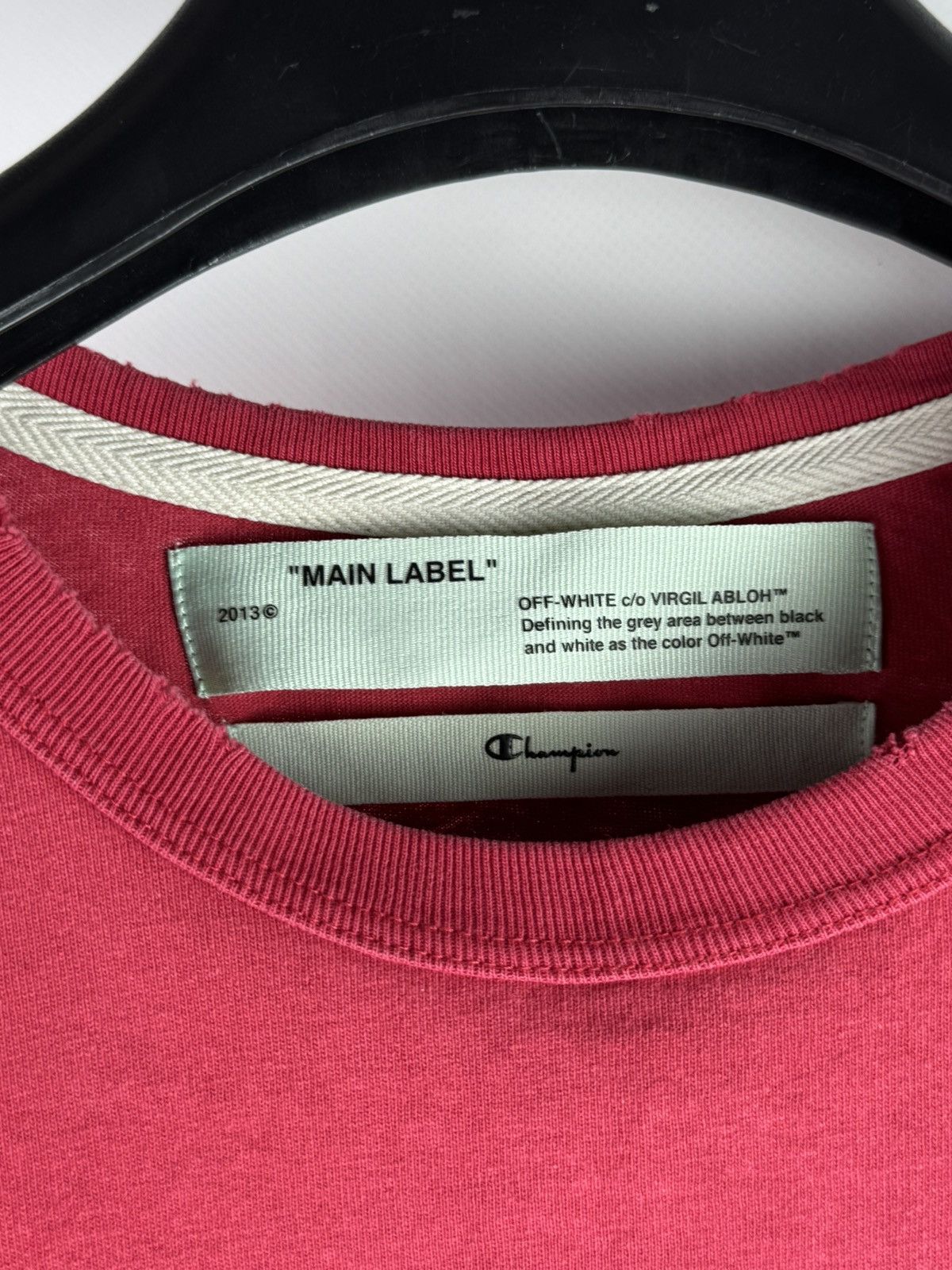 Off-White x Champion Virgil Abloh T-Shirt Red 2013