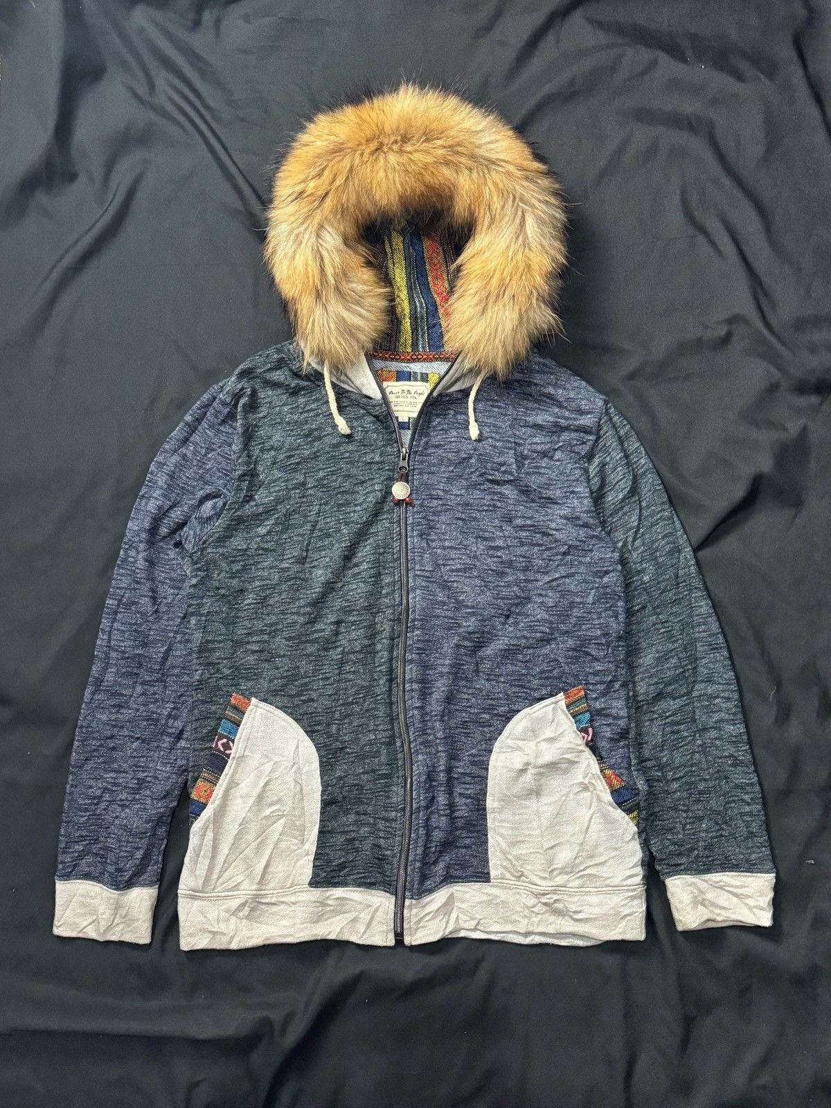 If Six Was Nine × Japanese Brand × Le Grande Bleu (L.G.B.) Fur hoodie culture mix power to the people lgb ifsix Size US L / EU 52-54 / 3 - 1 Thumbnail
