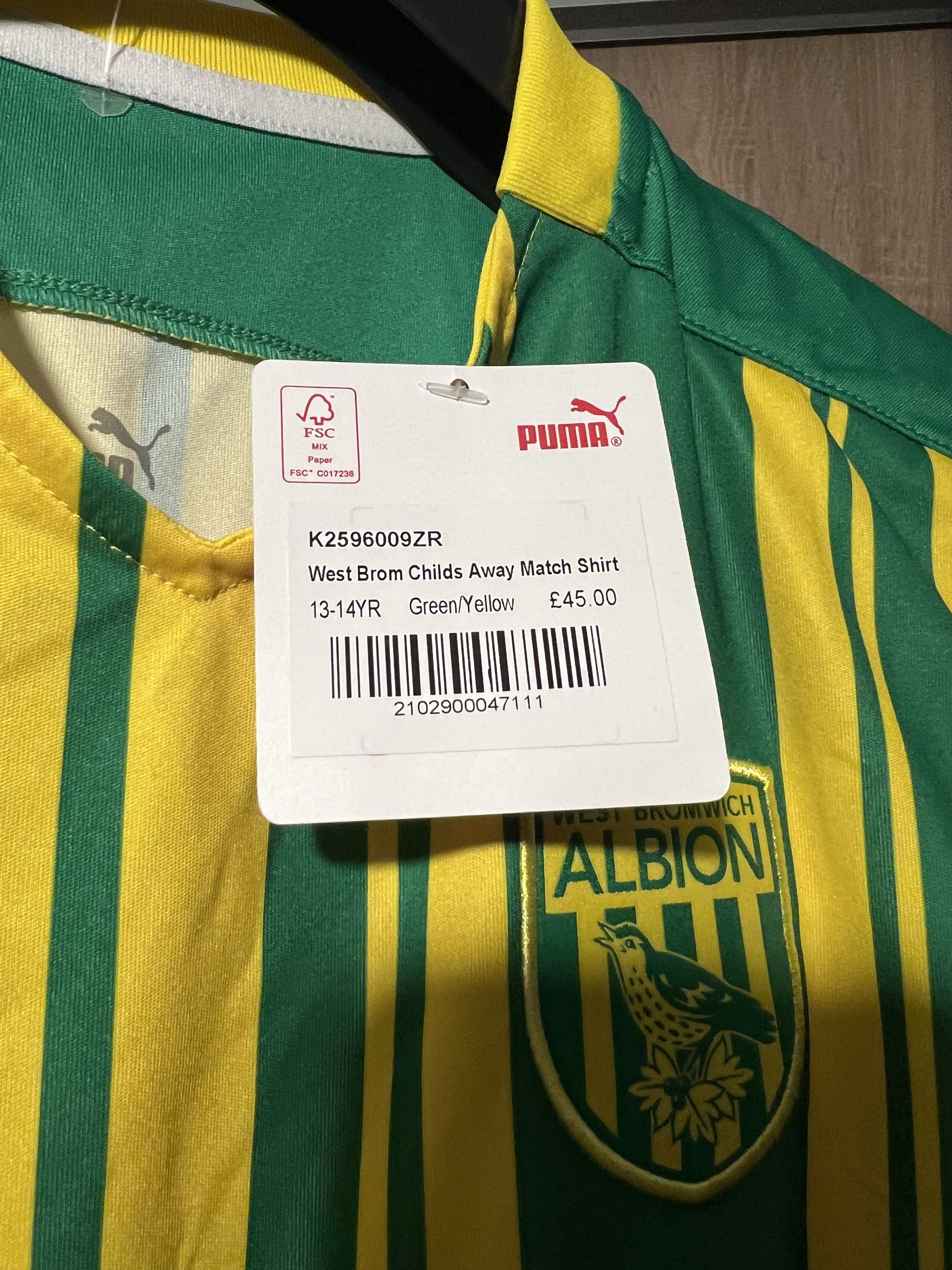 Puma × Vintage West Bromwich Albion jersey 2018 2019 Size US S / EU 44-46 / 1 - 2 Thumbnail