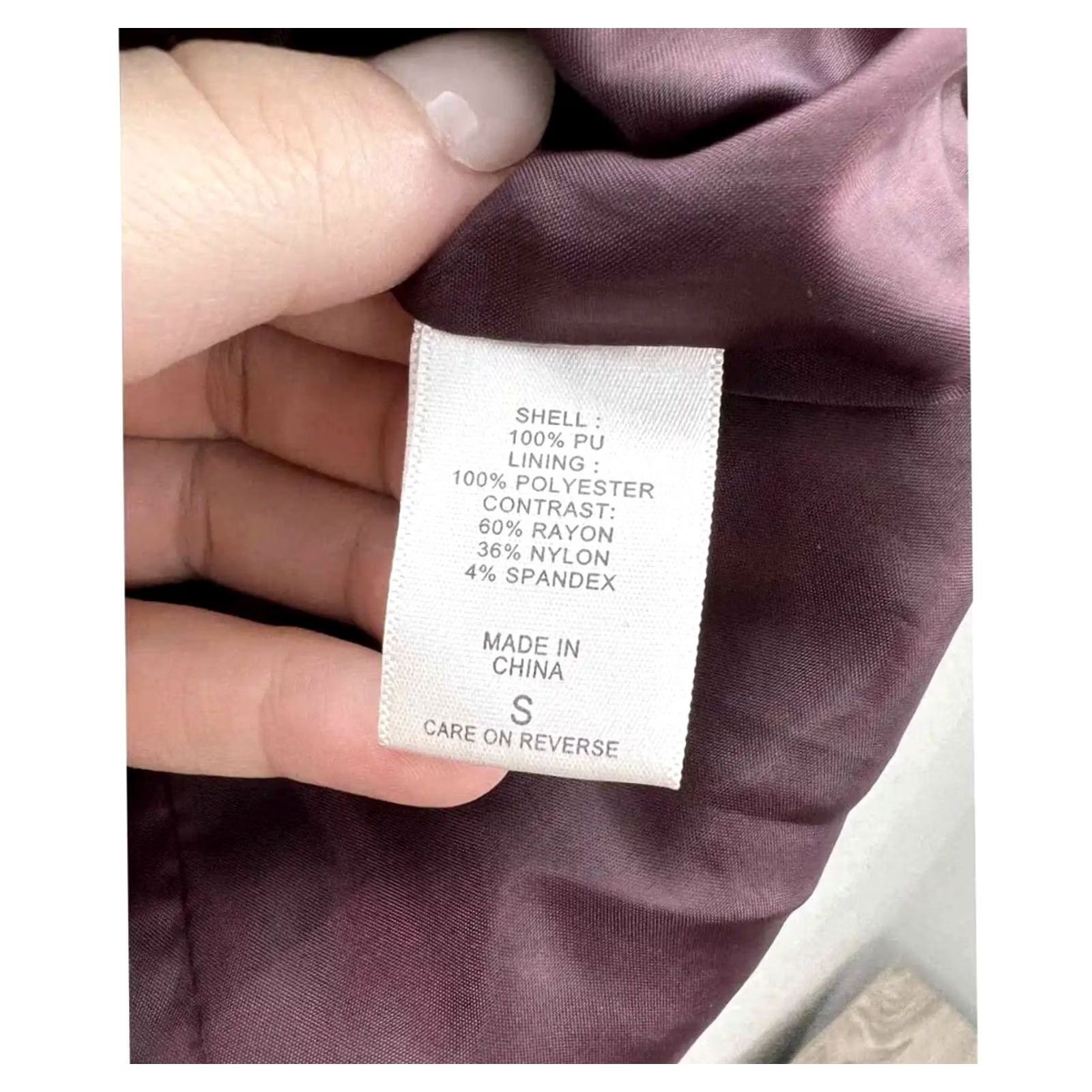 Vintage Womens New York & Company Jacket Small Purple Faux Leather Asymmetrical Zip Up Jacket Size S / US 4 / IT 40 - 7 Thumbnail