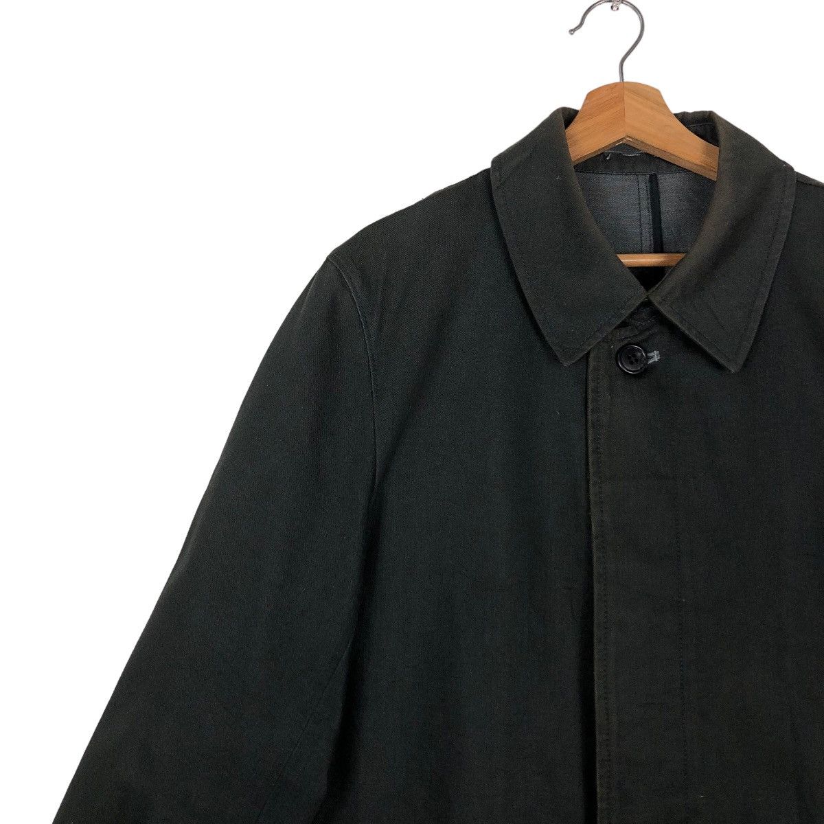Issey Miyake 🔥Vintage Long Jacket Rich Black Junmen Japan Made Size US L / EU 52-54 / 3 - 7 Thumbnail