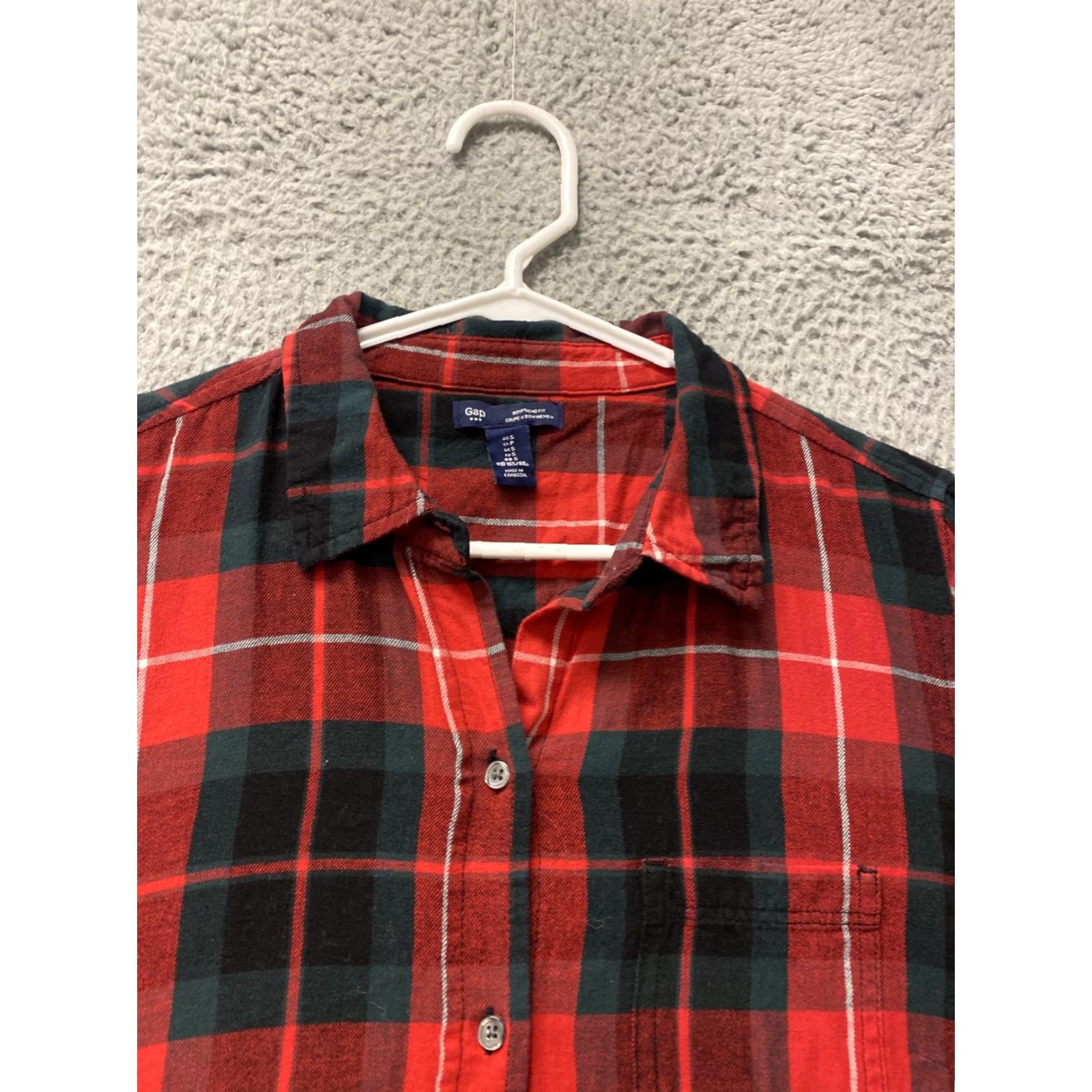 Gap Gap Shirt Button-Up Womens Small S Plaid Cotton Multicolor Long Sleeve Collared Button Up Wide 101-18 Size S / US 4 / IT 40 - 2 Thumbnail