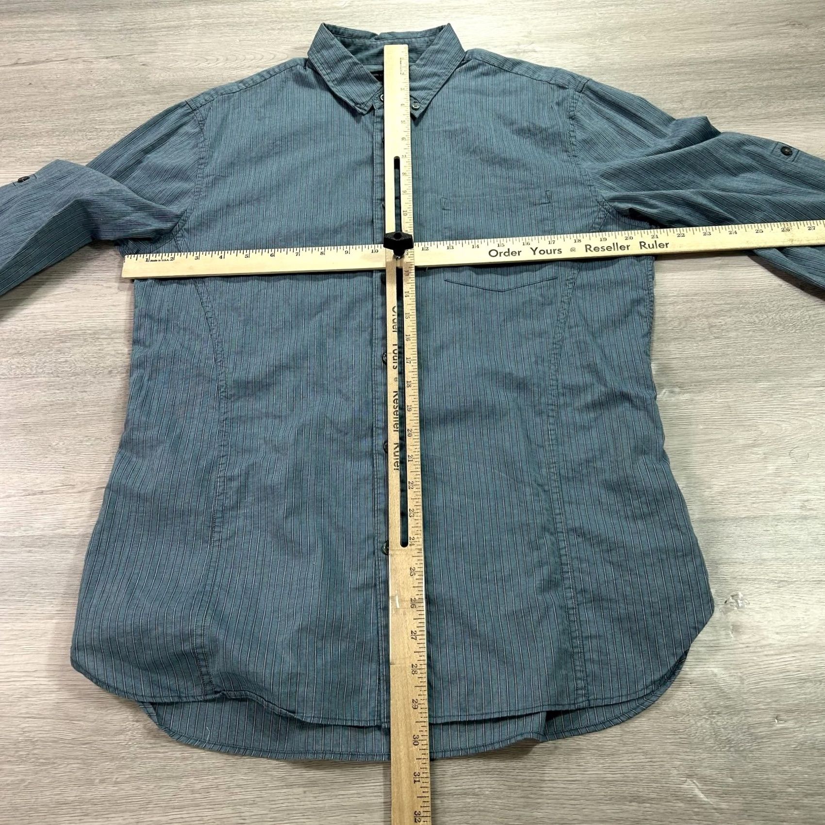John Varvatos John Varvatos U.S.A. Shirt Mens Medium Striped Button-Down Long Sleeve MVS7C16 Size US M / EU 48-50 / 2 - 5 Thumbnail