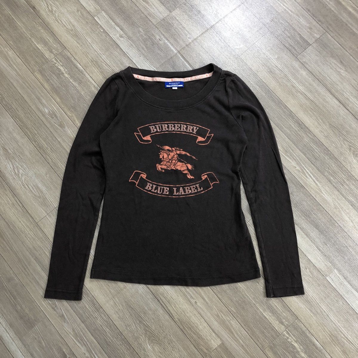 Burberry × Designer × Vintage Vintage Burberry London Blue Label Logo Studded Longsleeve Size M / US 6-8 / IT 42-44 - 1 Thumbnail