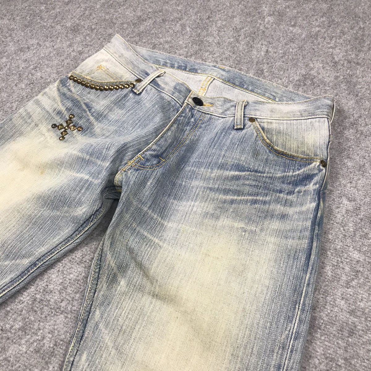 Japanese Brand × Lee FLARE JEANS⚡️LEE LIGHT WASH BLUE FADED DENIM PANTS Size US 30 / EU 46 - 10 Thumbnail