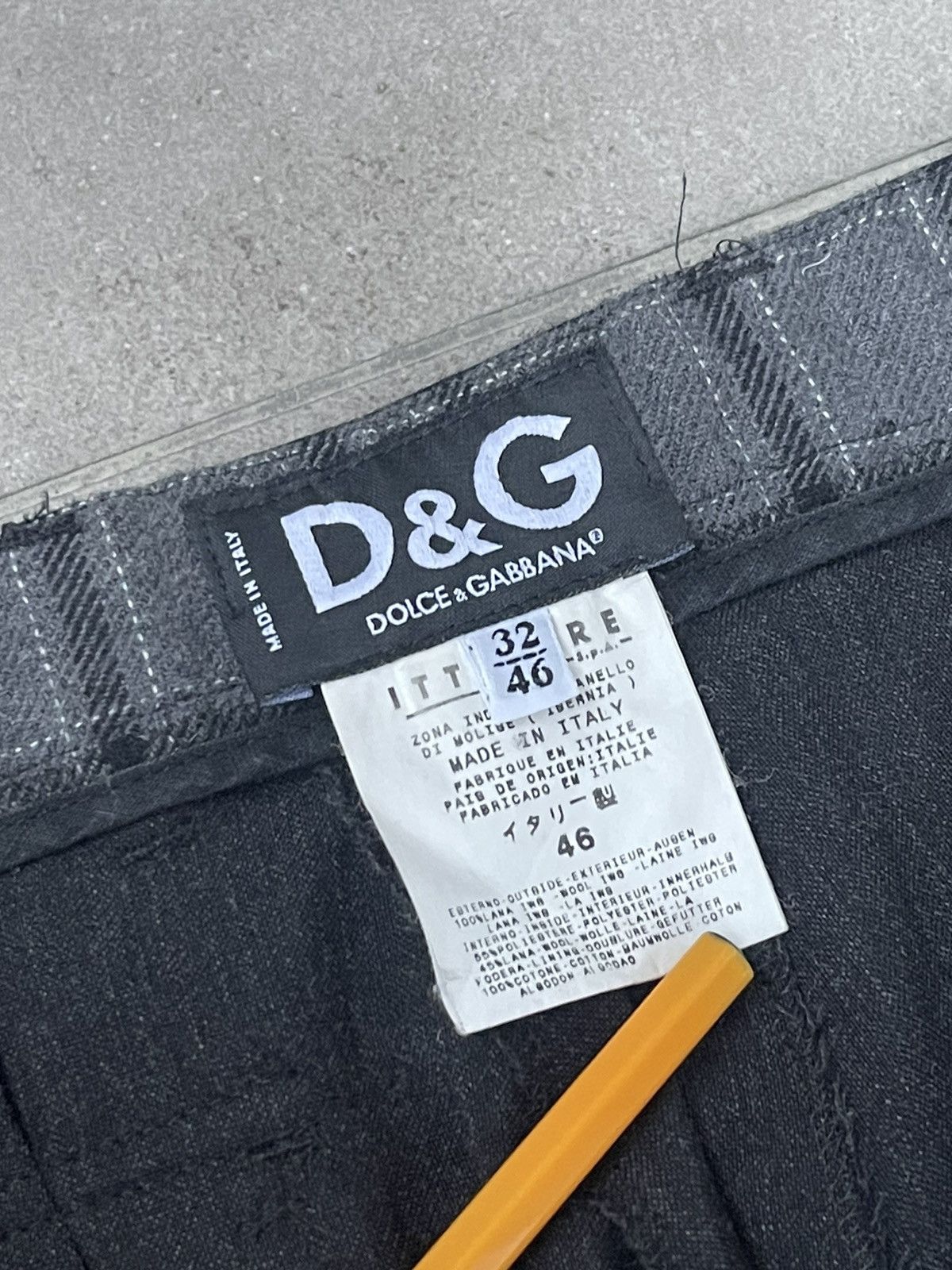 Dolce & Gabbana Dolce & Gabbana Dark Grey Wool Back Pocket Casual Pants Size US 30 / EU 46 - 16 Thumbnail