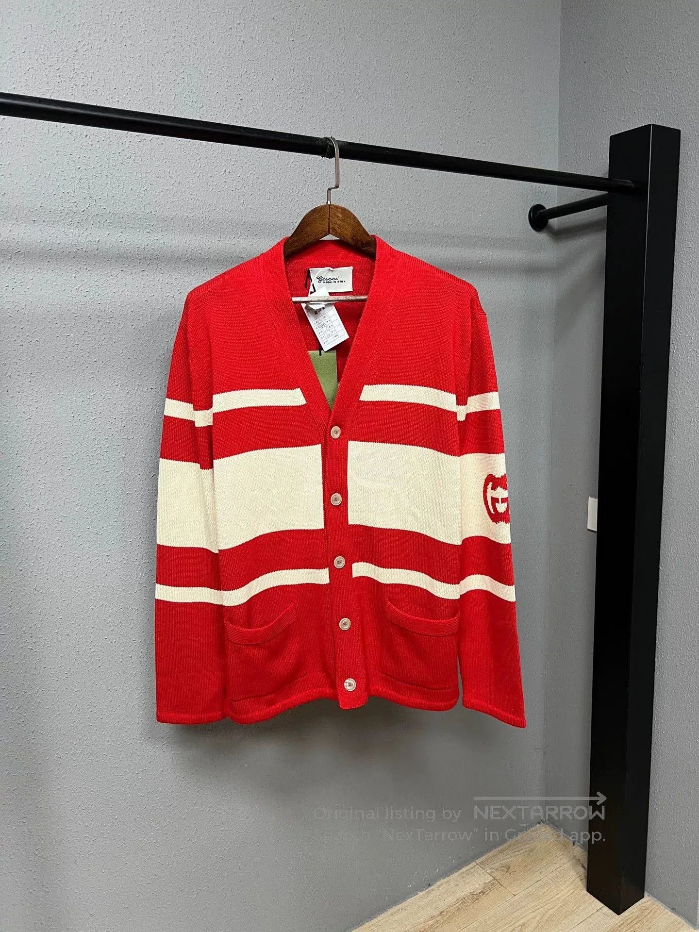 Gucci gucci red striped cardigan size l. Size US L / EU 52-54 / 3 - 1 Thumbnail