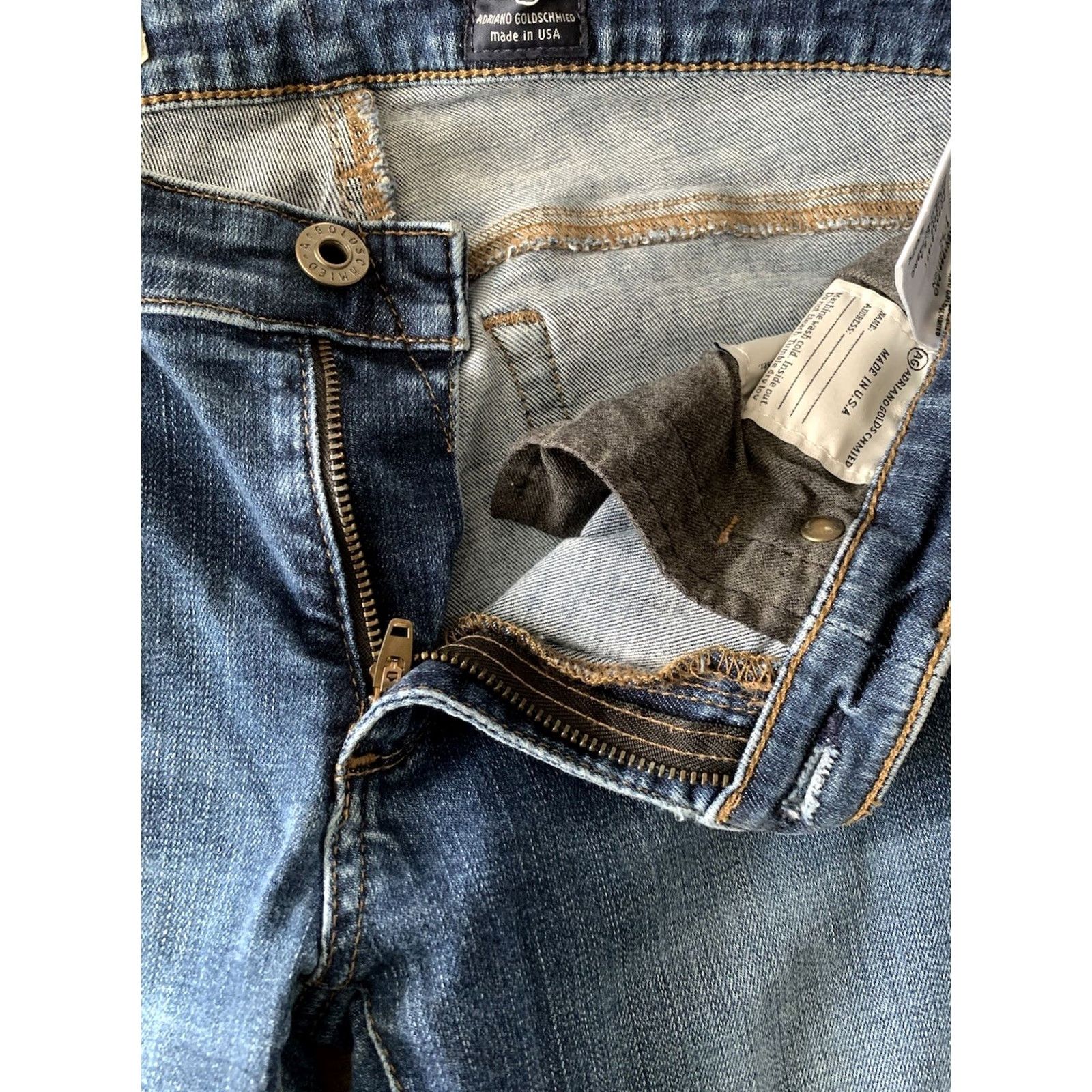 Denime AG Adriano Goldschmied Jeans Slim 26 Regular Womens Denim Blue 5-Pocket USA Legging Super Skinny Style USA Size 26" / US 2 / IT 38 - 5 Thumbnail