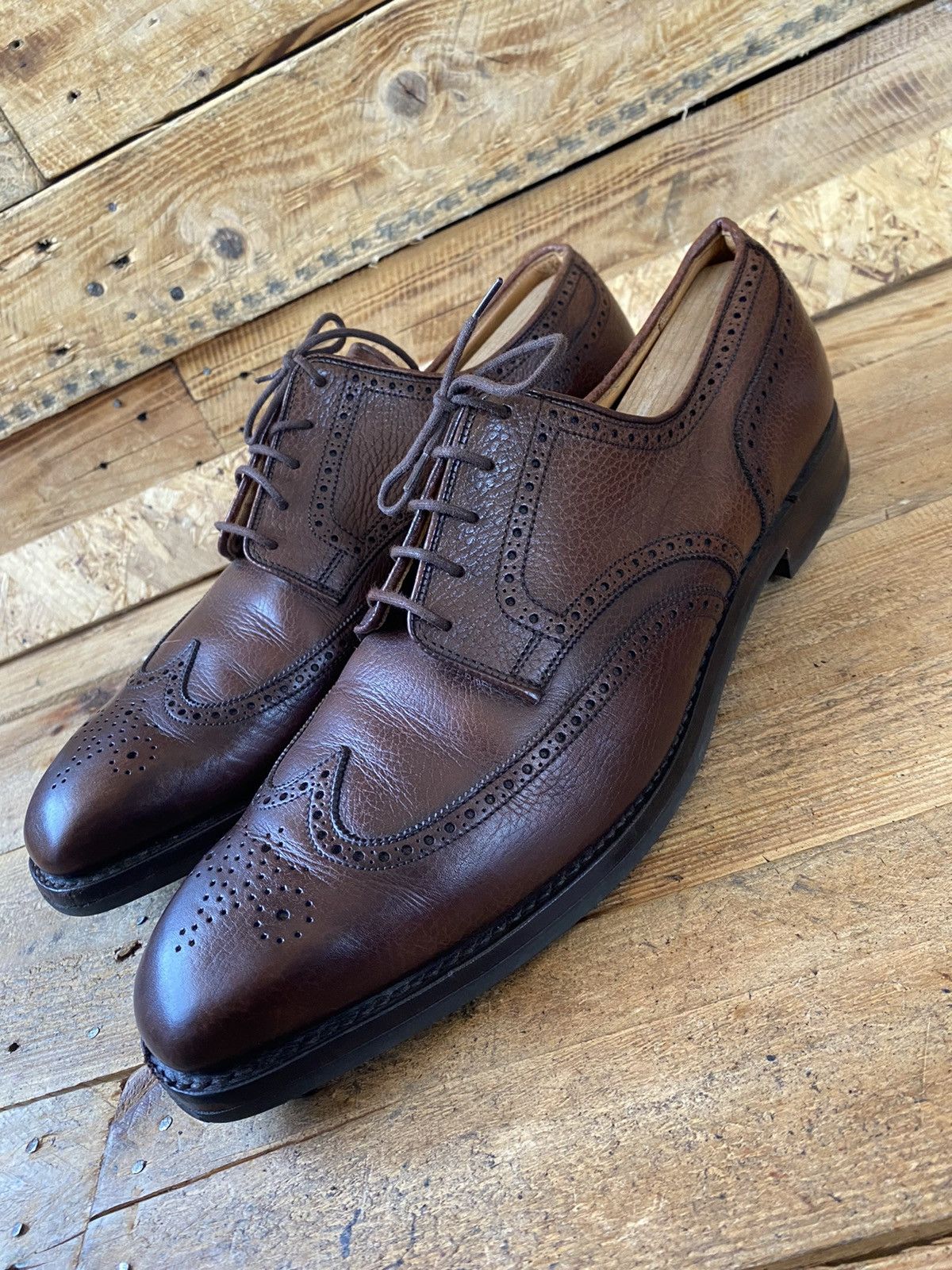 Crockett & Jones Crockett and jones rugby pebble grain brown leather oxford Size US 11.5 / EU 44-45 - 4 Thumbnail