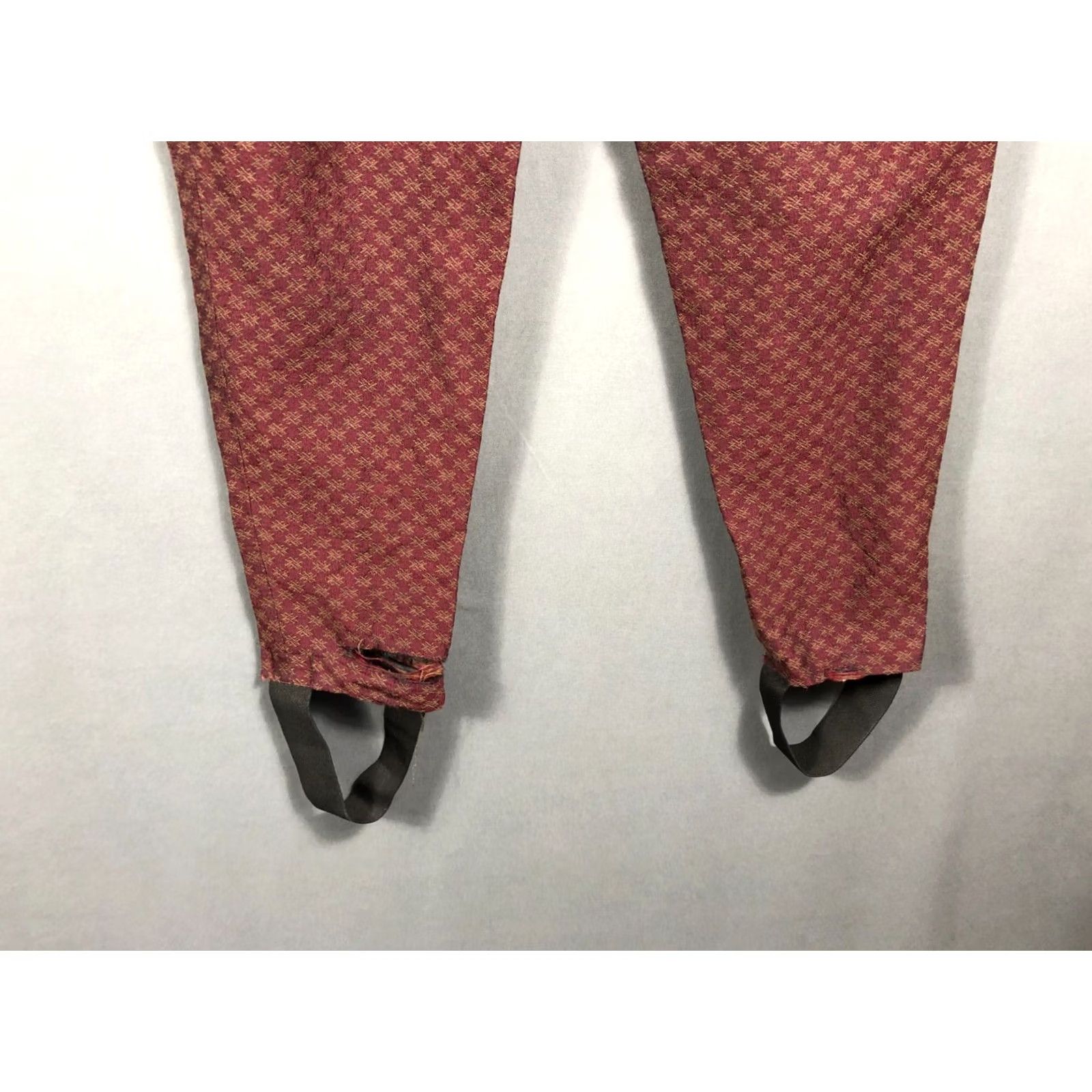 Jean Paul Gaultier Jean Paul Gaultier Pour GIBO Stirrup Pants Wool Burgundy Women Size 44 Patterned Size 30" / US 8 / IT 44 - 7 Thumbnail