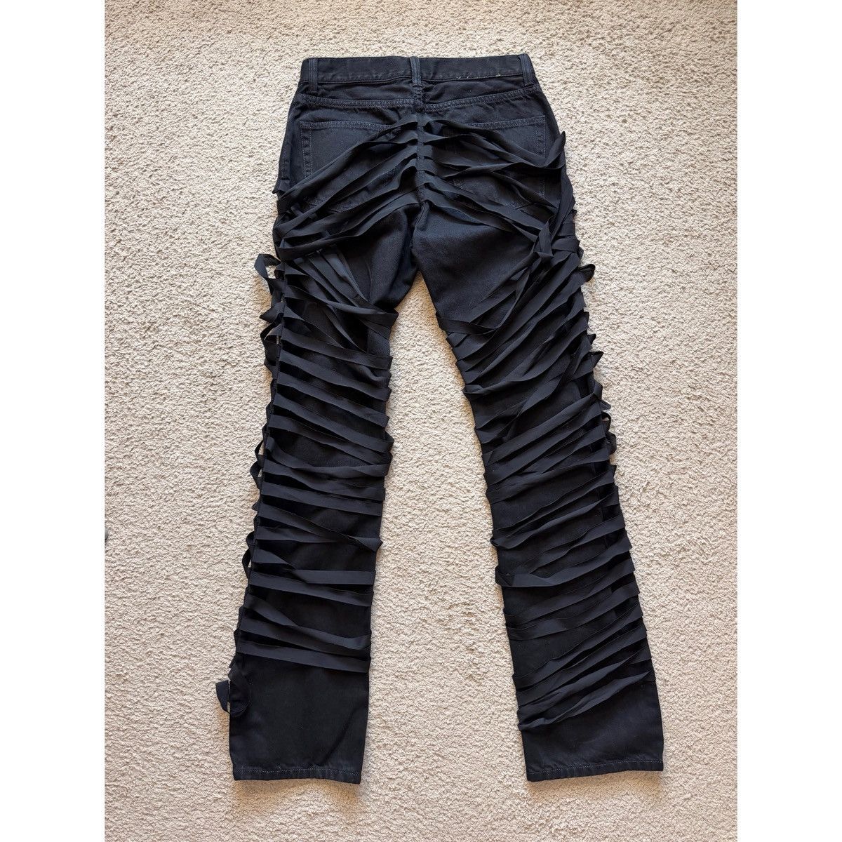 Helmut Lang HELMUT LANG BLACK RIBBON PANTS Size US 31 - 3 Thumbnail