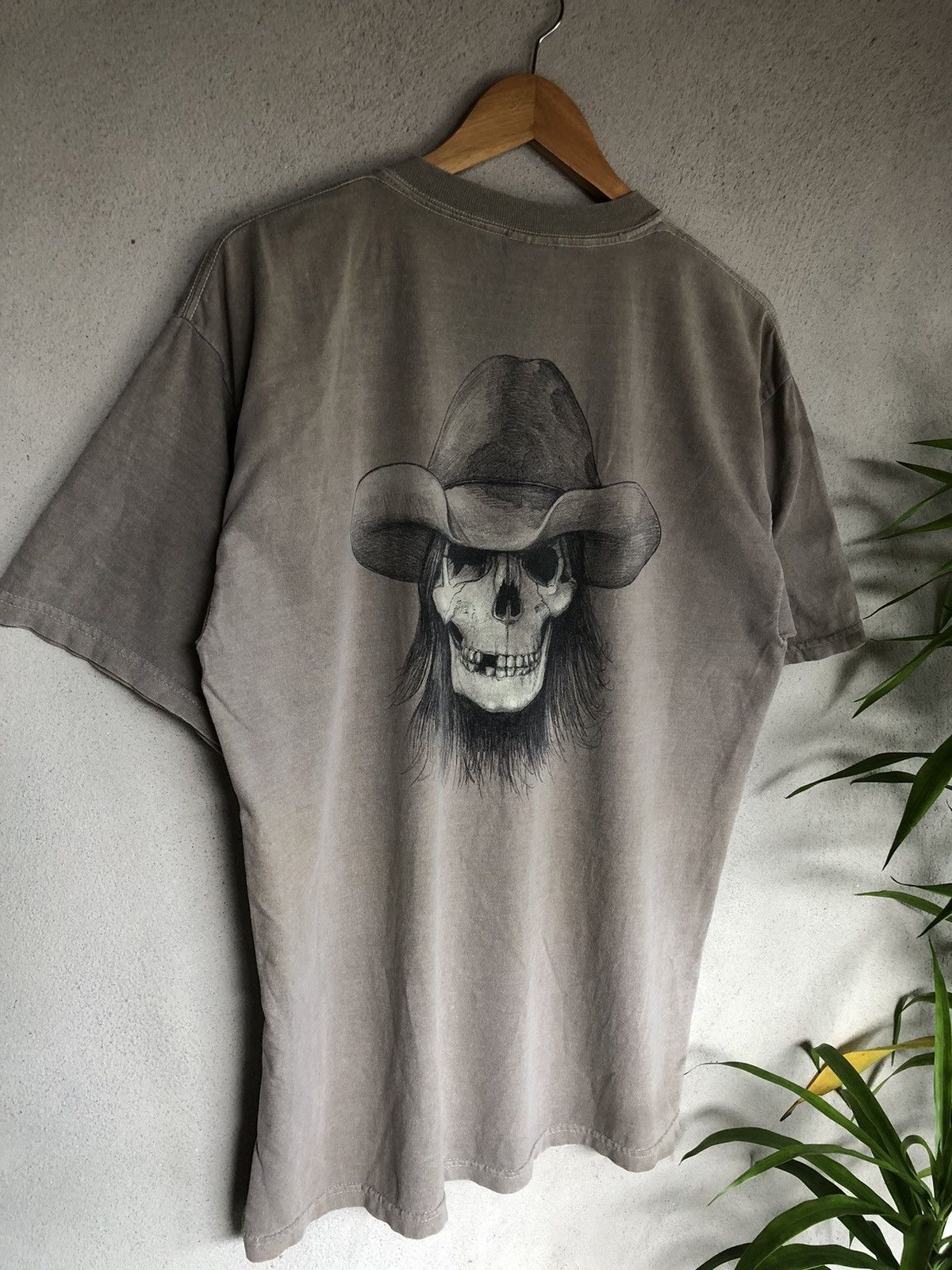 Affliction × Vintage Vintage Y2K Albuquerque New Mexico Cowboy Skull Tee Size US L / EU 52-54 / 3 - 5 Thumbnail