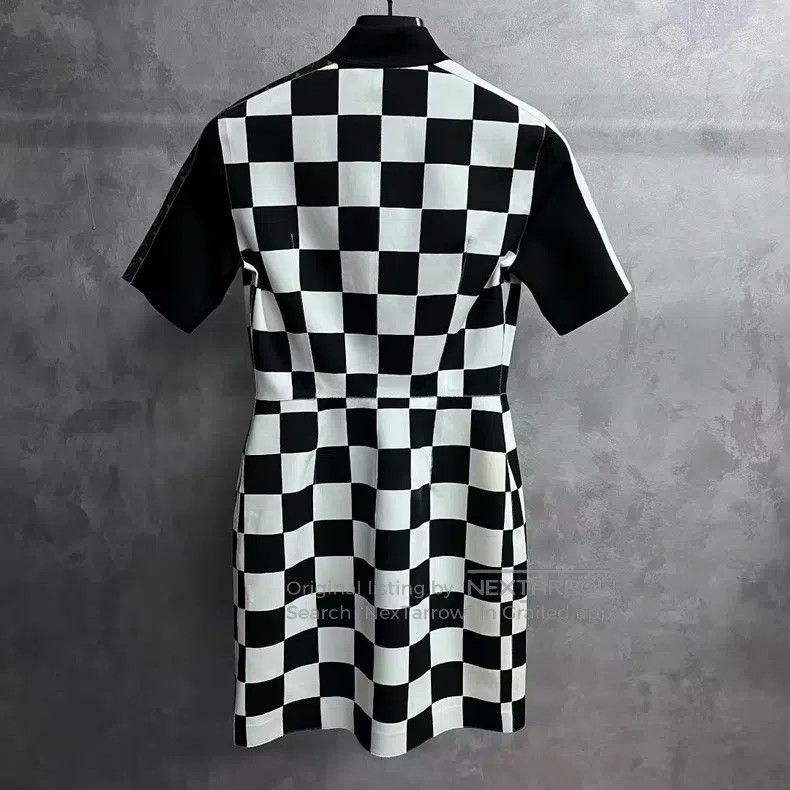 Louis Vuitton Louis Vuitton White plaid A-line short sleeve dress Size XS / US 0-2 / IT 36-38 - 4 Thumbnail