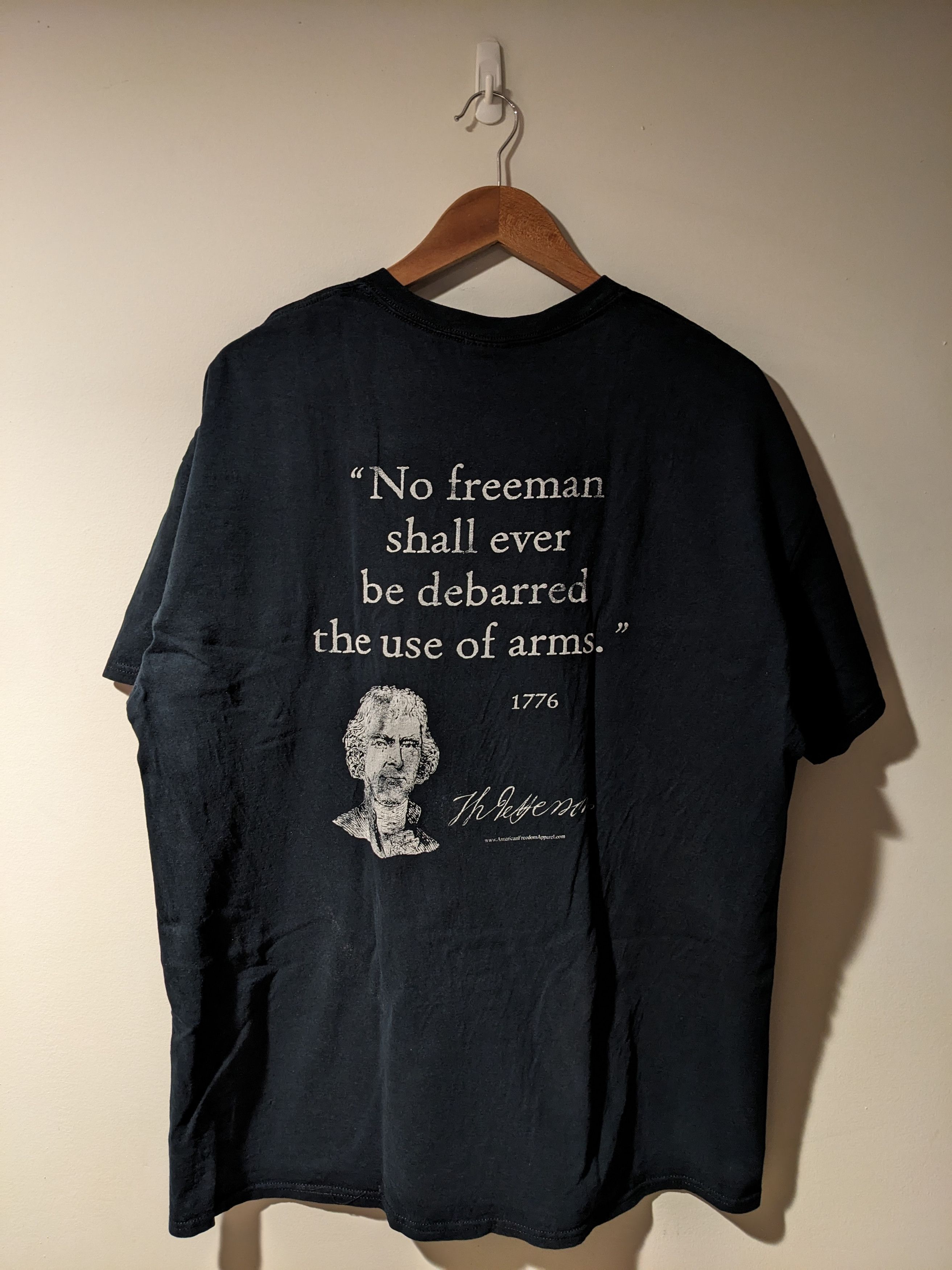 Arts & Science Vintage Y2K M16 M14 Ammo No Freeman Shall Ever T-Shirt Size US XL / EU 56 / 4 - 5 Thumbnail