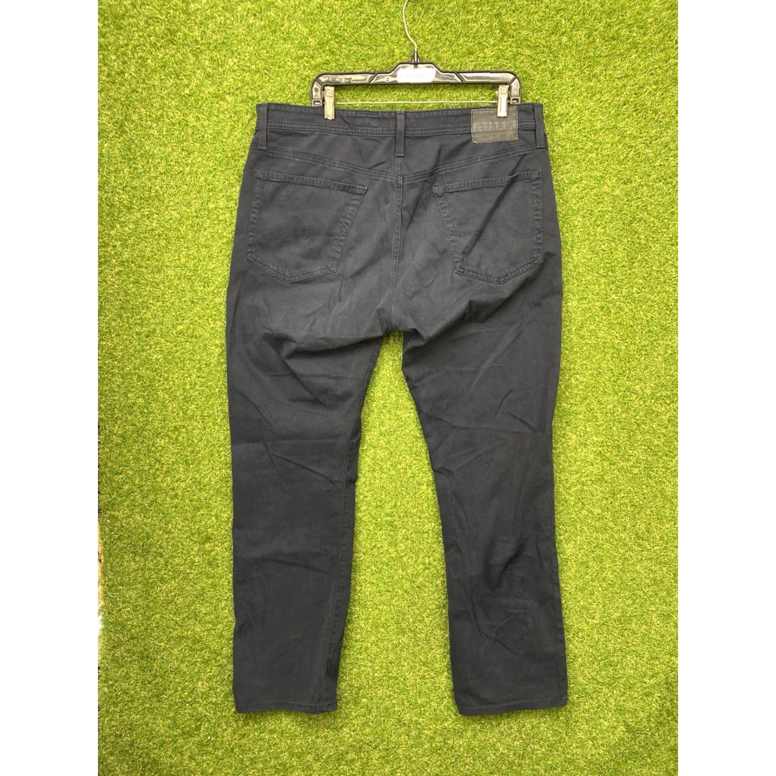 Vintage AG Adriano Goldschmied The Everett Pants Men 36x32 Slim Straight Blue Cotton Casual 90s City Logo Mens Size US 36 / EU 52 - 2 Thumbnail
