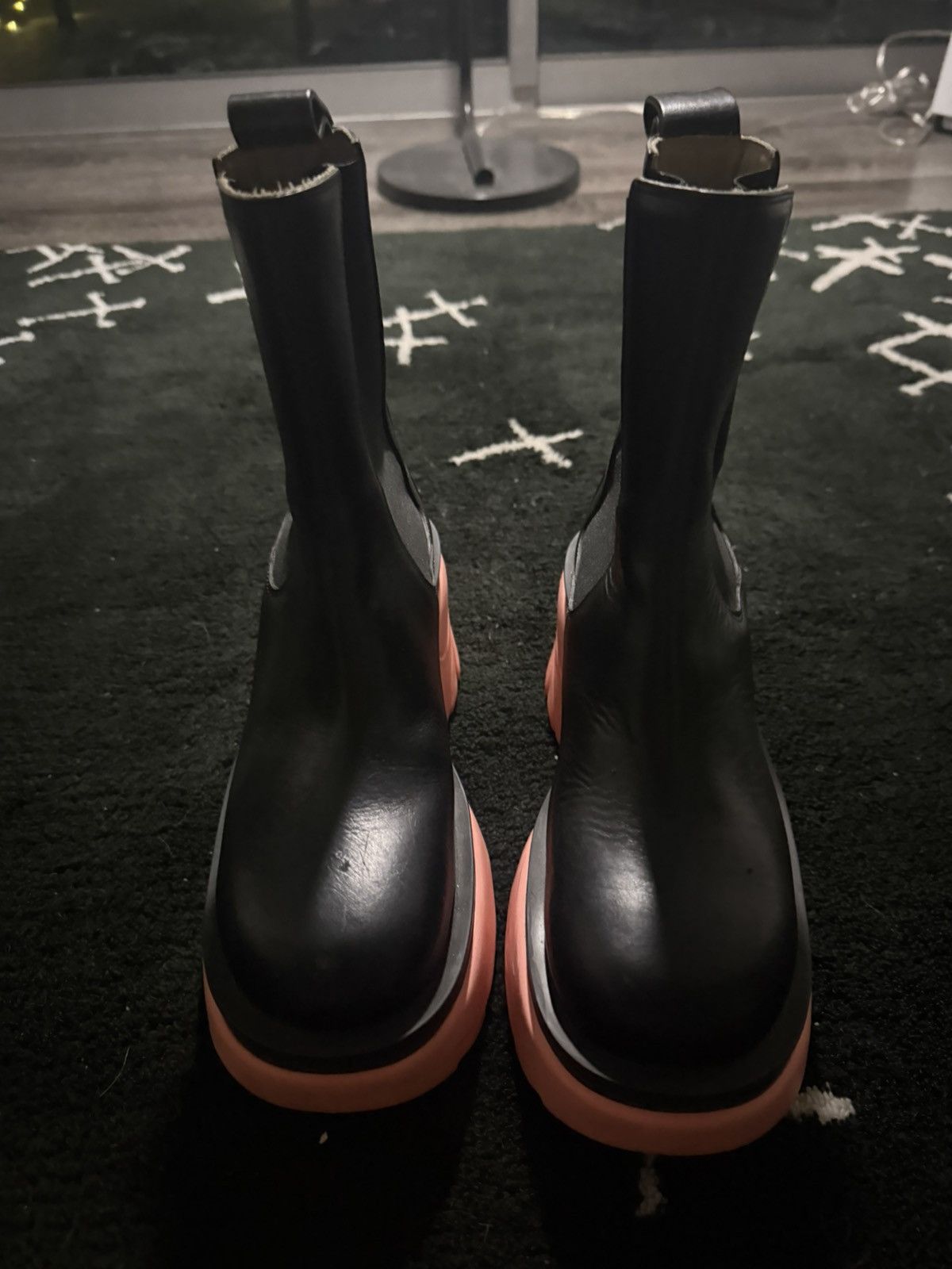 Bottega Veneta Tire Chelsea Boots - Black/Pink Size US 6 / IT 36 - 5 Thumbnail