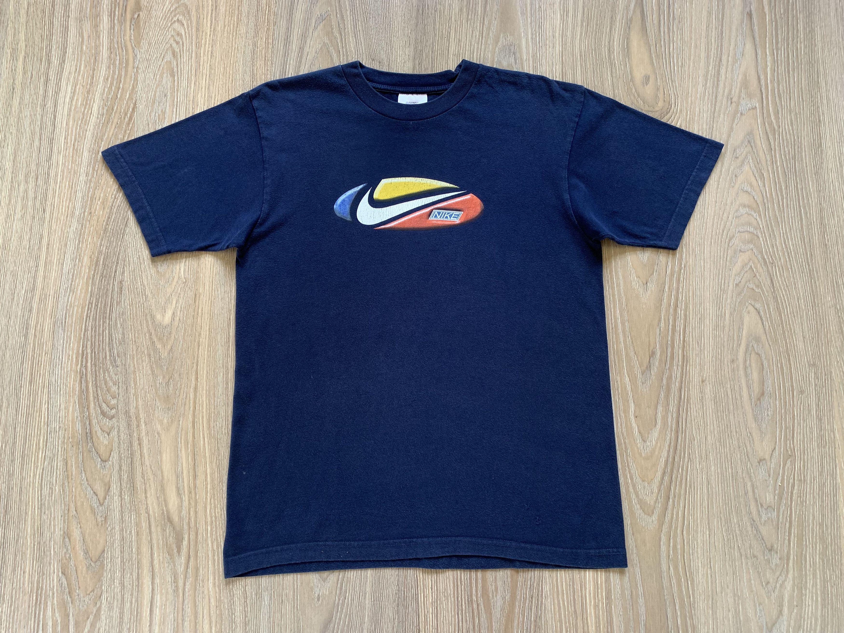 Nike × Vintage Vintage Nike Blue Printed Logo T-Shirt Size US XL / EU 56 / 4 - 2 Thumbnail