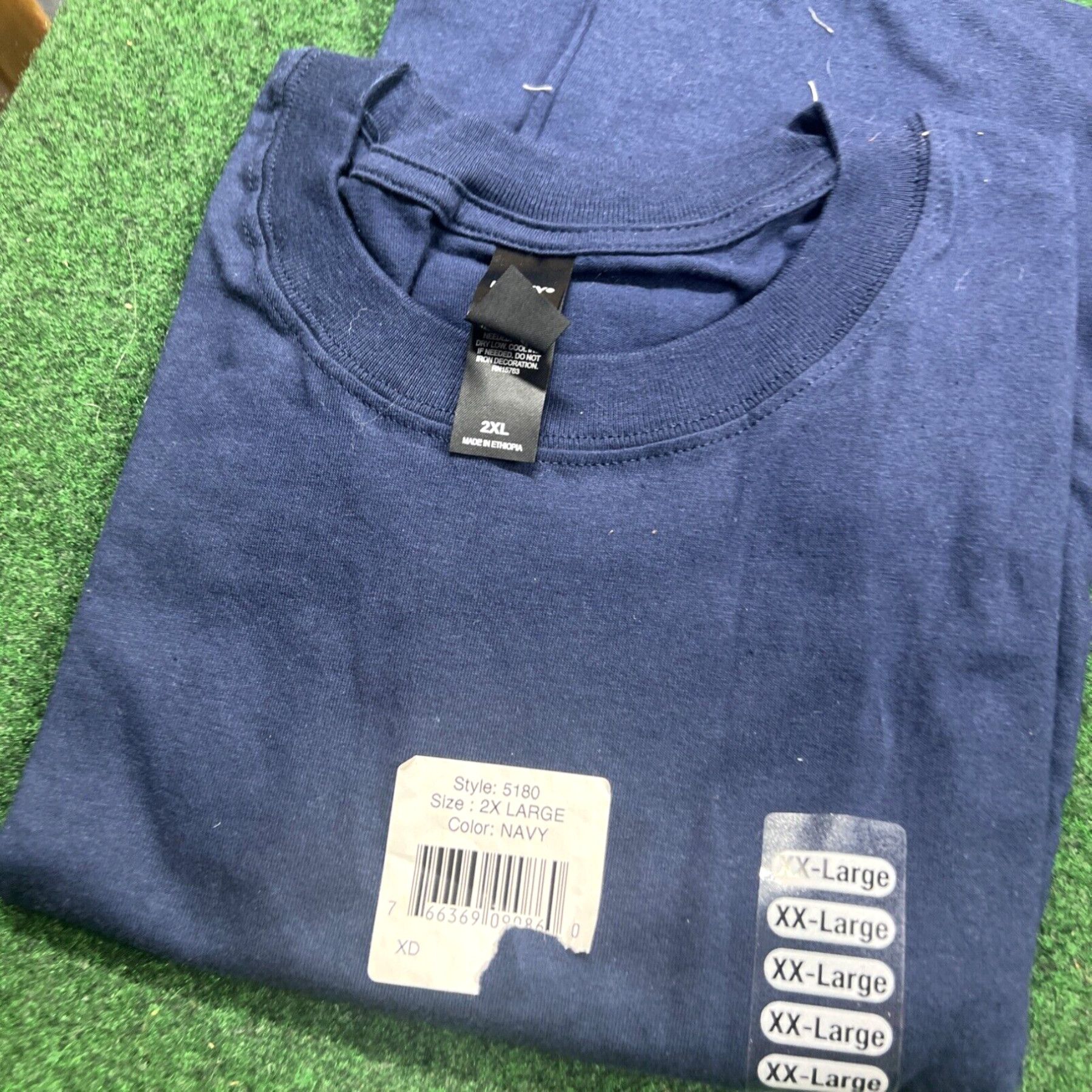 Hanes Four Blank T Shirts 3 Hanes Beefy 1 Russell Athletic 2XL Black Blue new W Tags Size US XXL / EU 58 / 5 - 2 Thumbnail