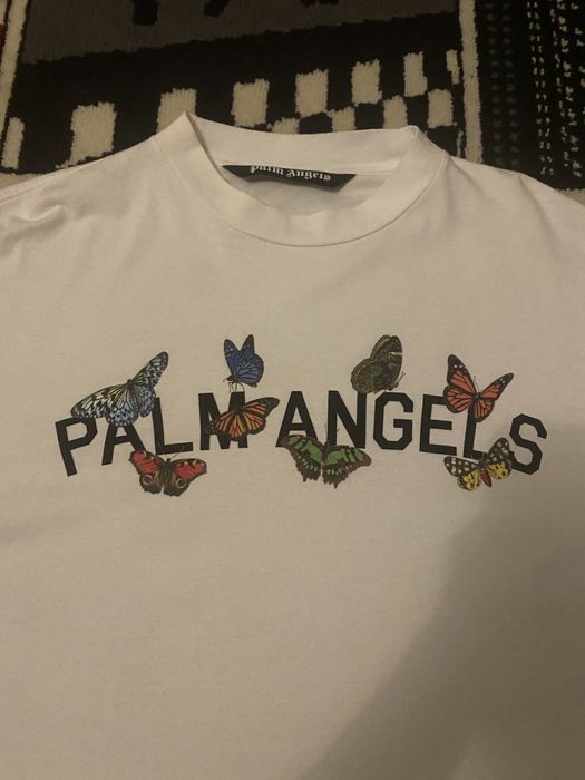 Palm angels best sale butterfly tee white