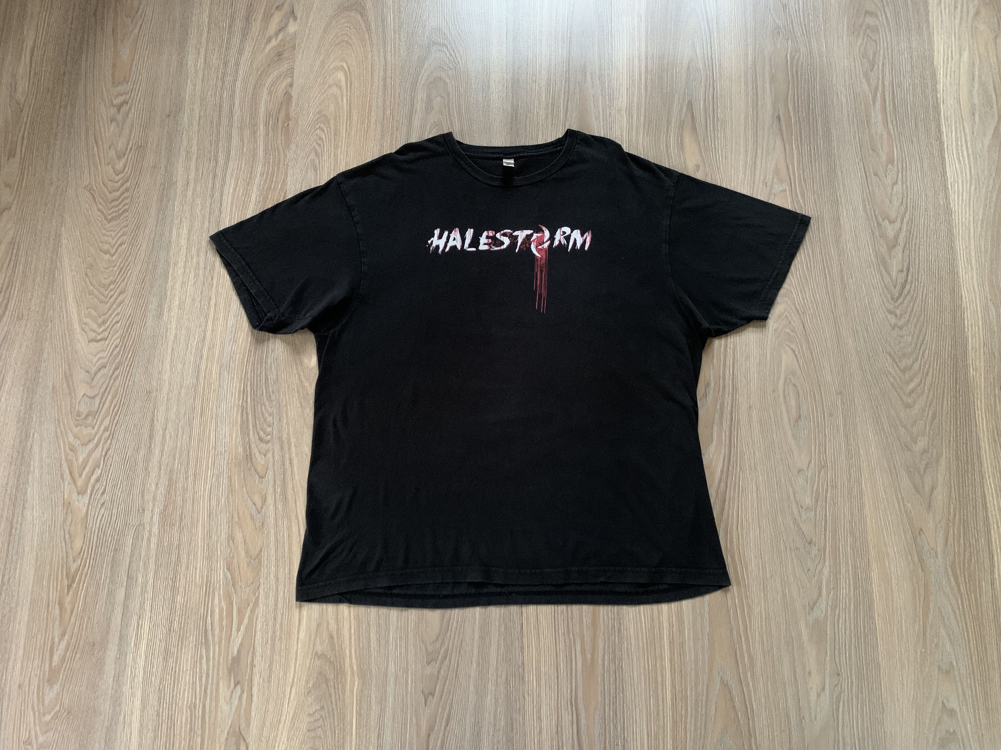 Band Tees × Tultex Halestorm Eye Of The Storm Vintage T Shirt Size US XXL / EU 58 / 5 - 1 Thumbnail