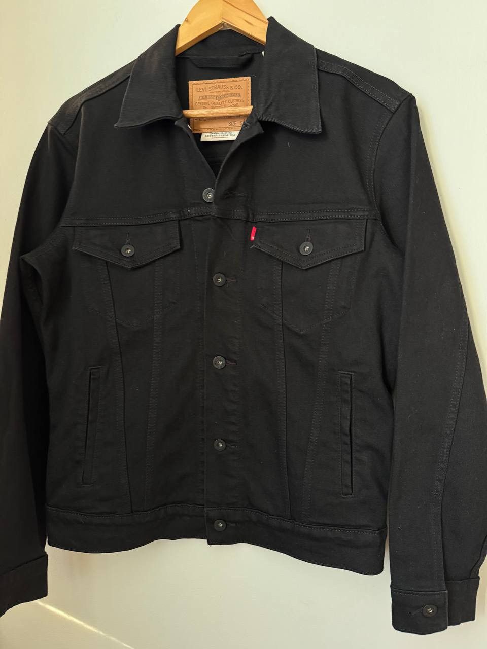 LEVI'S PREMIUM BLACK TYPEⅡ TRUCKER LEATH Levi's Premium Black