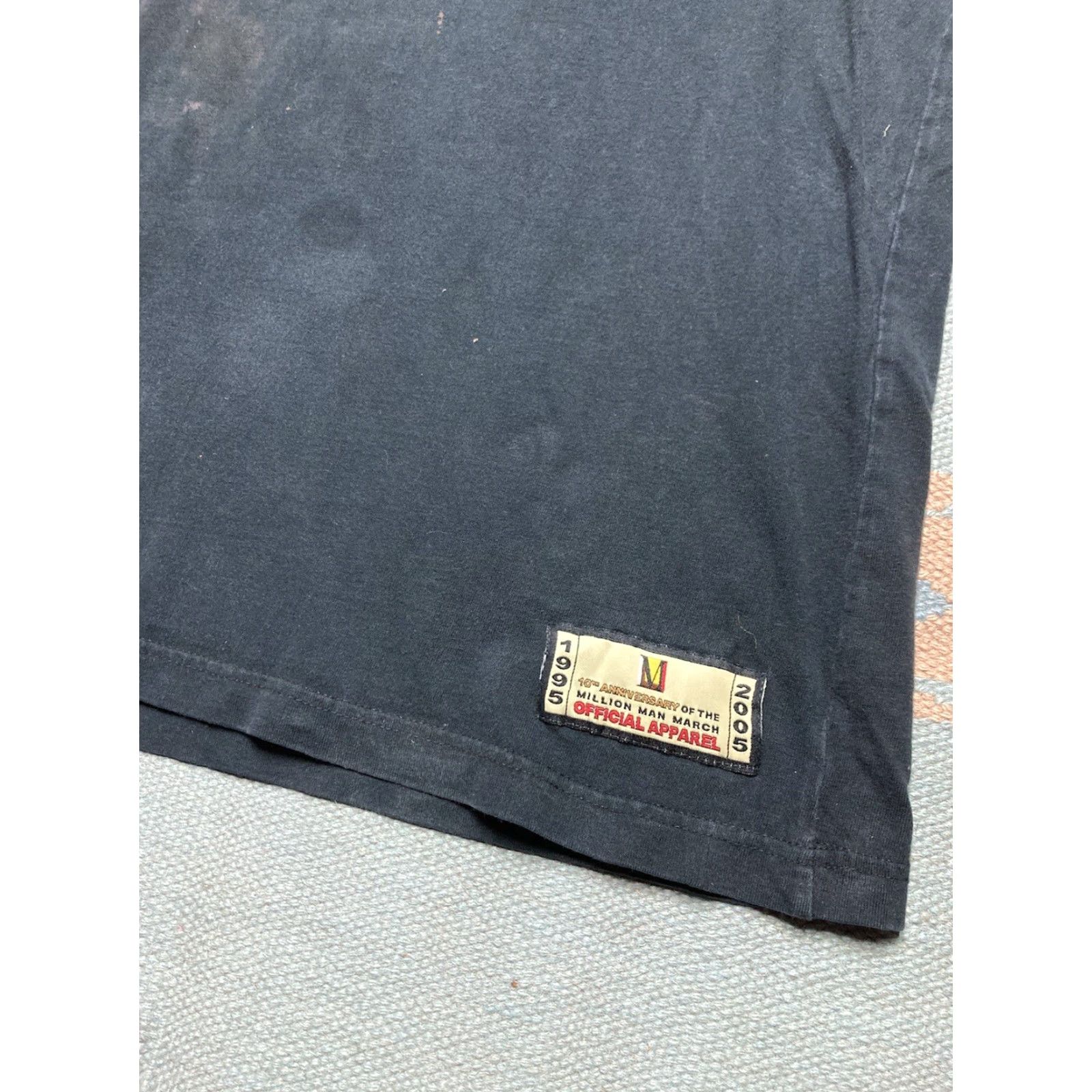 Vintage VINTAGE Million Man March t shirt 10 year anniversary 2005 faded black Adult XXL T-Shirt Men Black 2005 Million Man March Mens XXL T-Shirt Size US XXL / EU 58 / 5 - 3 Thumbnail