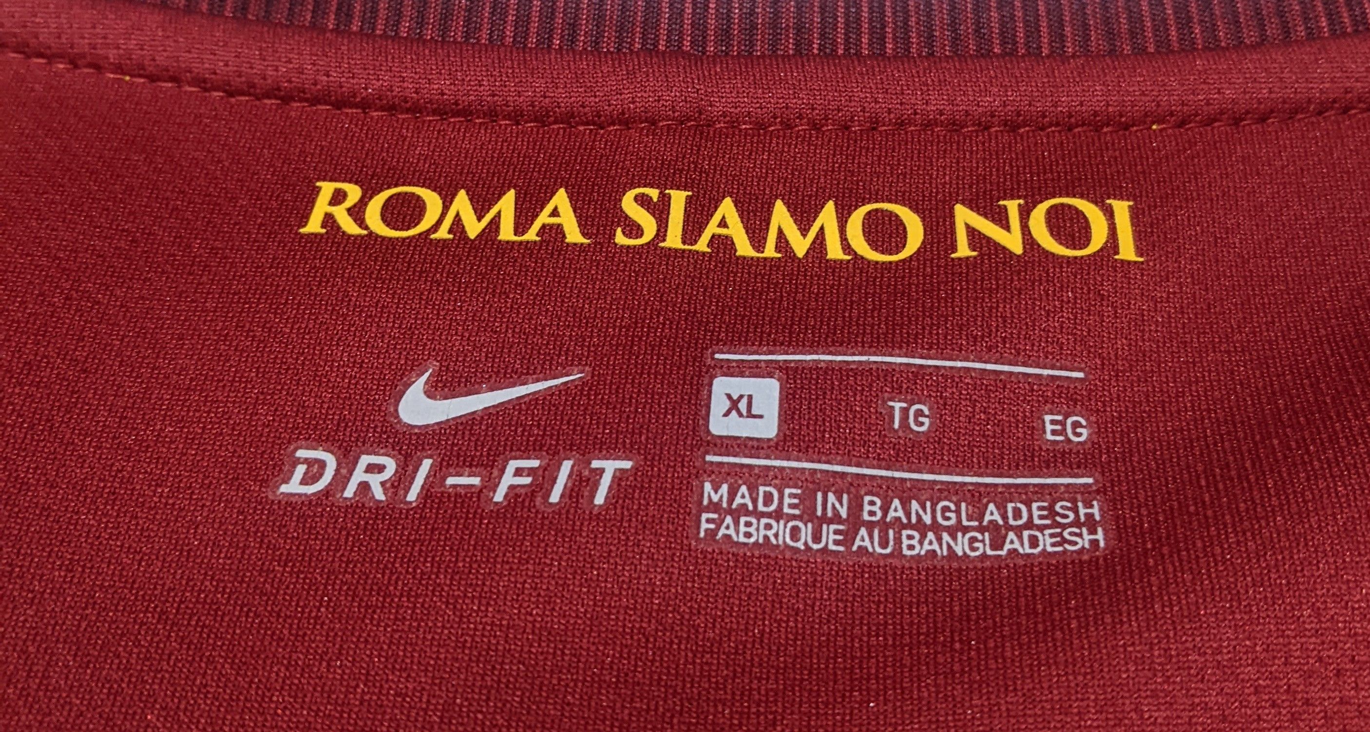 Nike AS Roma Last Match Totti 2017 Home Jersey Size US XL / EU 56 / 4 - 9 Thumbnail