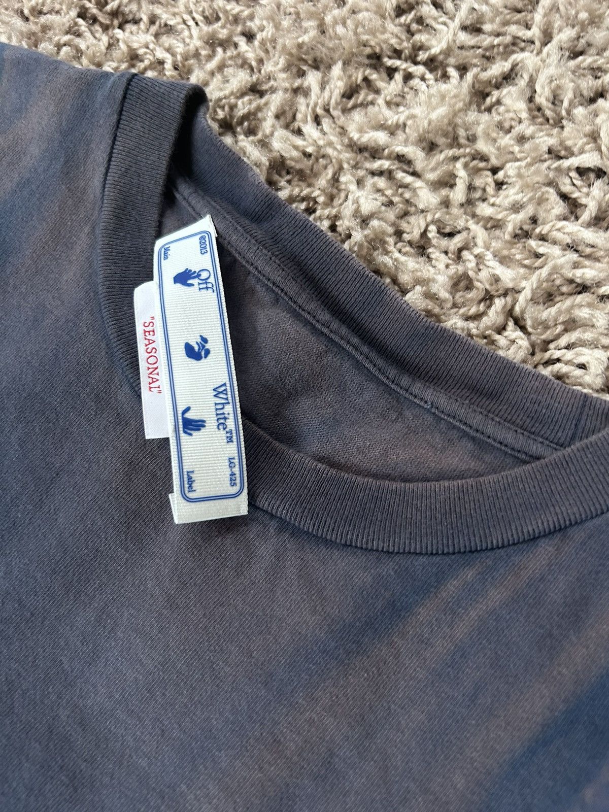 Off-White Off White Navy Brown Fade Tee Size S Size US S / EU 44-46 / 1 - 4 Thumbnail