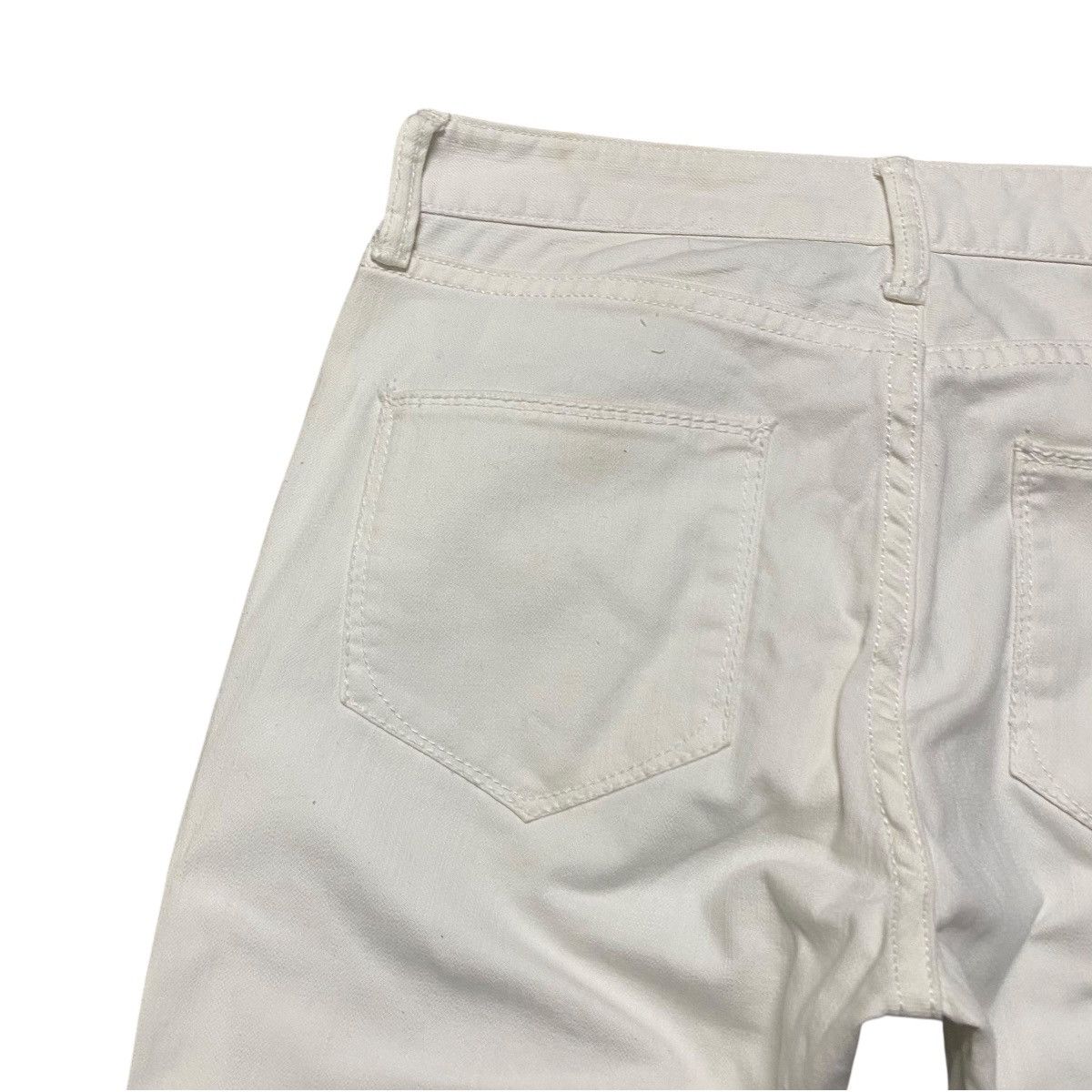 GOSTAR DE FUGA FUGA JAPAN White Denim Low Flare Jeans Size US 30 / EU 46 - 11 Thumbnail