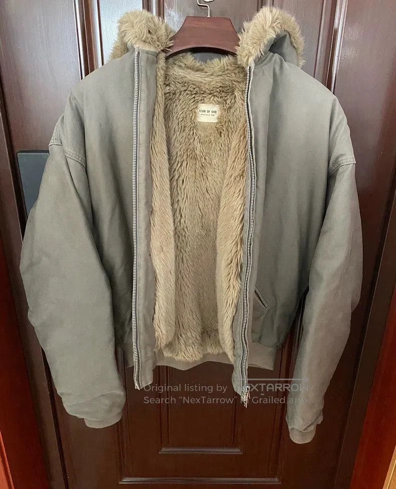 Fear of God 6th Rabbit Fur Hoodie Jacket.