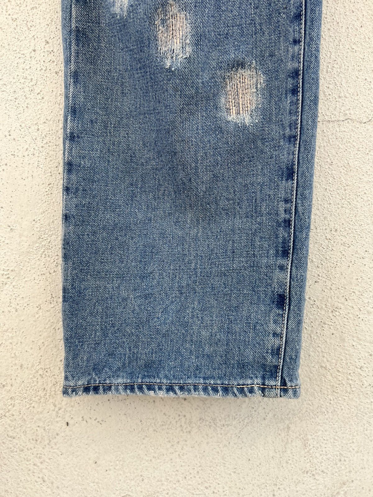 Devilock Vintage Devilock Vengeance Distress Mud Denim Selvedge Jeans Size US 32 / EU 48 - 10 Thumbnail