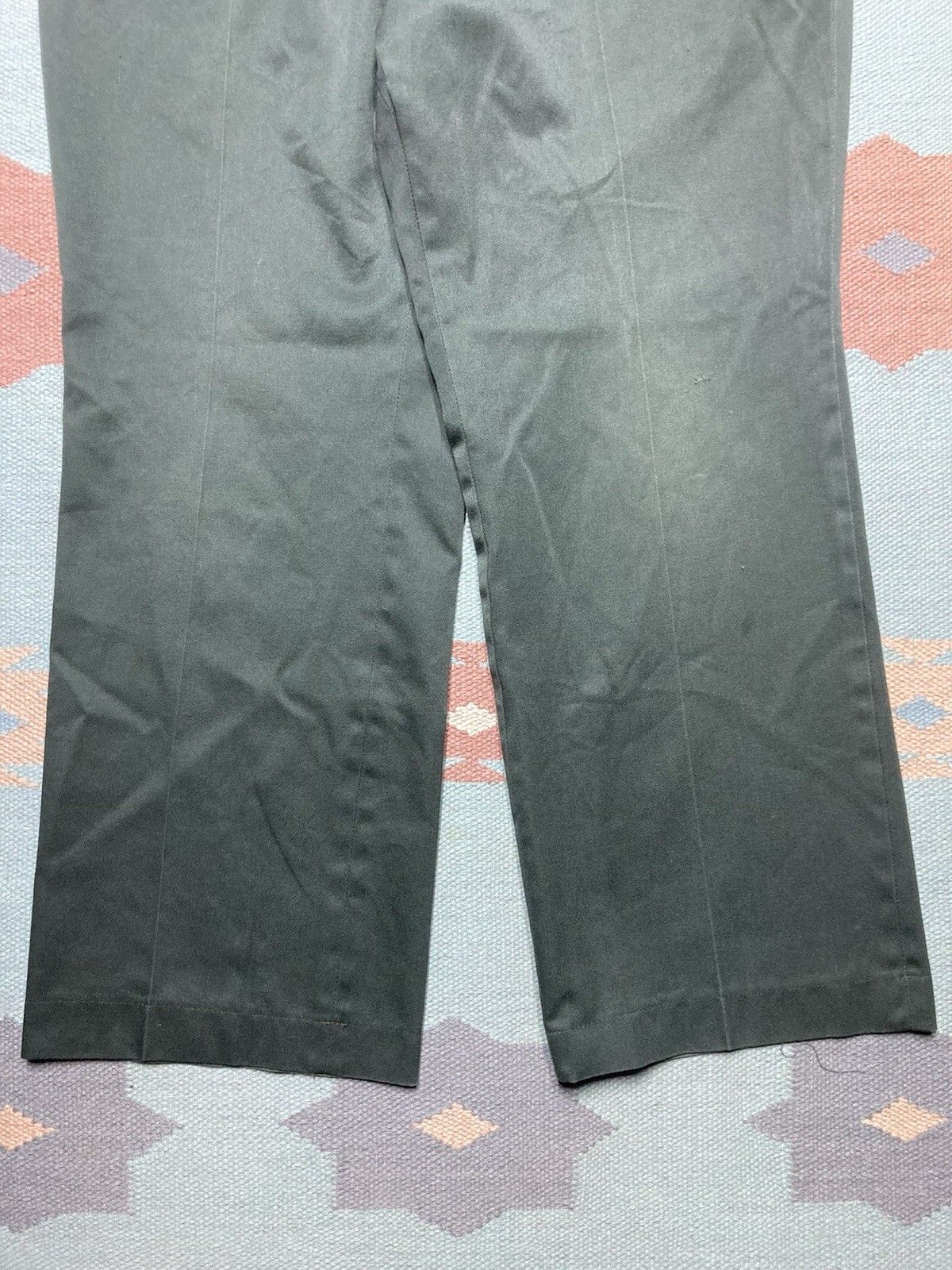 Big Mac × Vintage 70s Big Mac work pants chino twill dark green workwear 37x28 Size US 37 - 3 Thumbnail