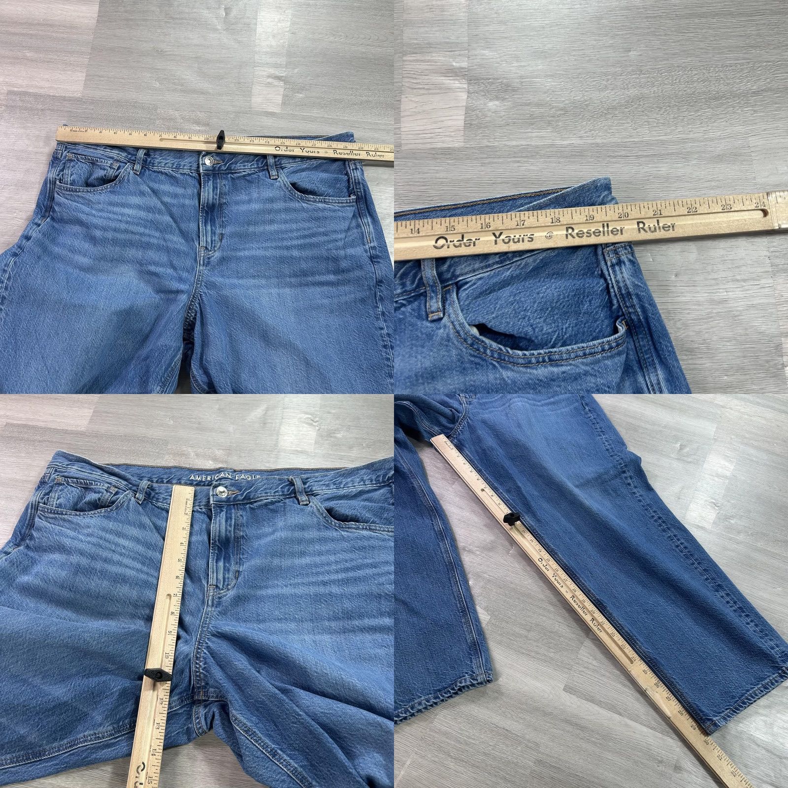 American Eagle Outfitters VINTAGE American Eagle 90s Straight Jeans Womens 20 Blue High Rise Relaxed 44x31 Denim Size 42" / US 20 - 8 Thumbnail