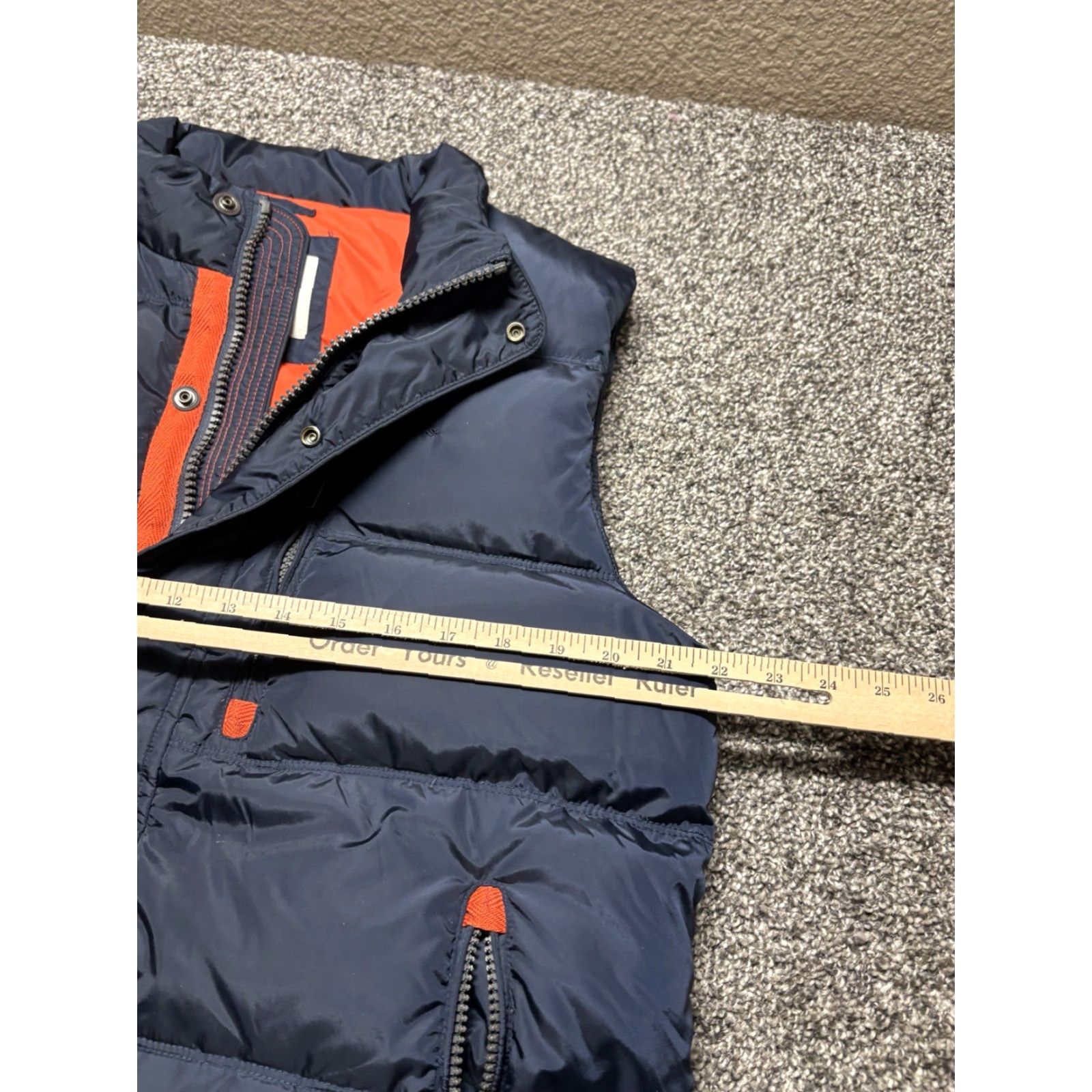 Orvis Orvis Puffer Vest Duck Down Mens Medium Navy Blue Quilted Jacket Zip Snap Size US M / EU 48-50 / 2 - 7 Thumbnail