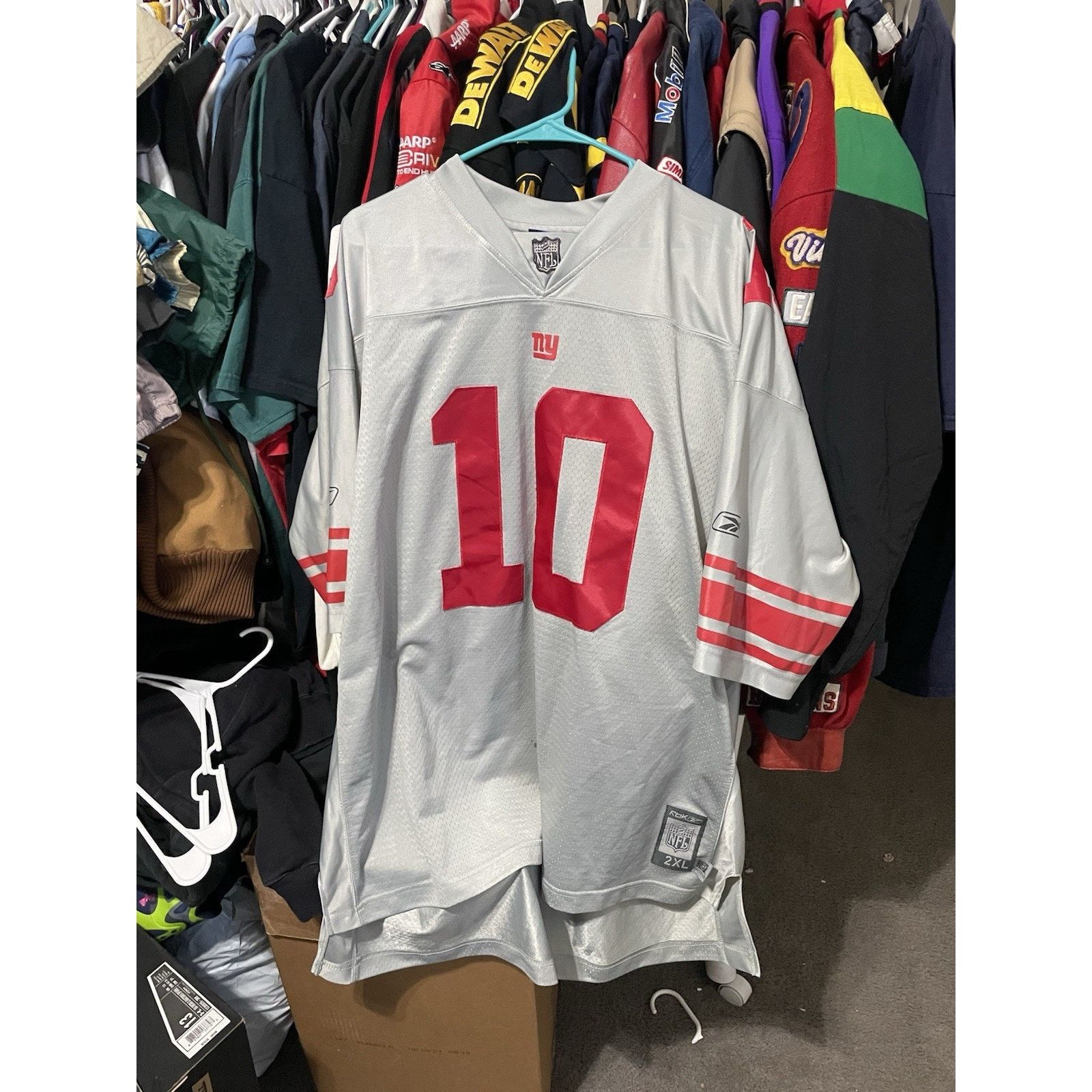 Reebok Size 2XL- Eli Manning NY Giants Jersey Reebok Mens Grey #10 Size US XXL / EU 58 / 5 - 1 Thumbnail