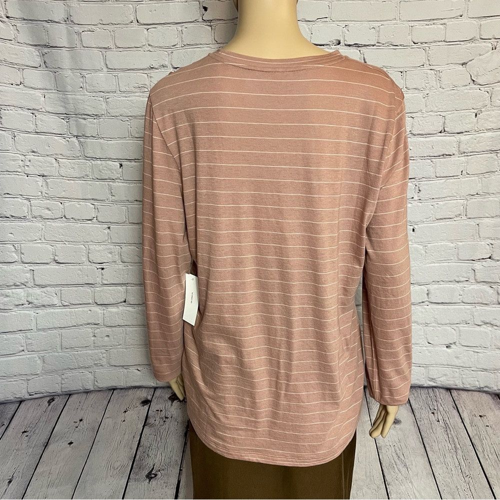 Vince NWT New $110 Vince Striped Pima Cotton Long Sleeve Tee Size Size XXS / US 00 / IT 34 - 4 Thumbnail