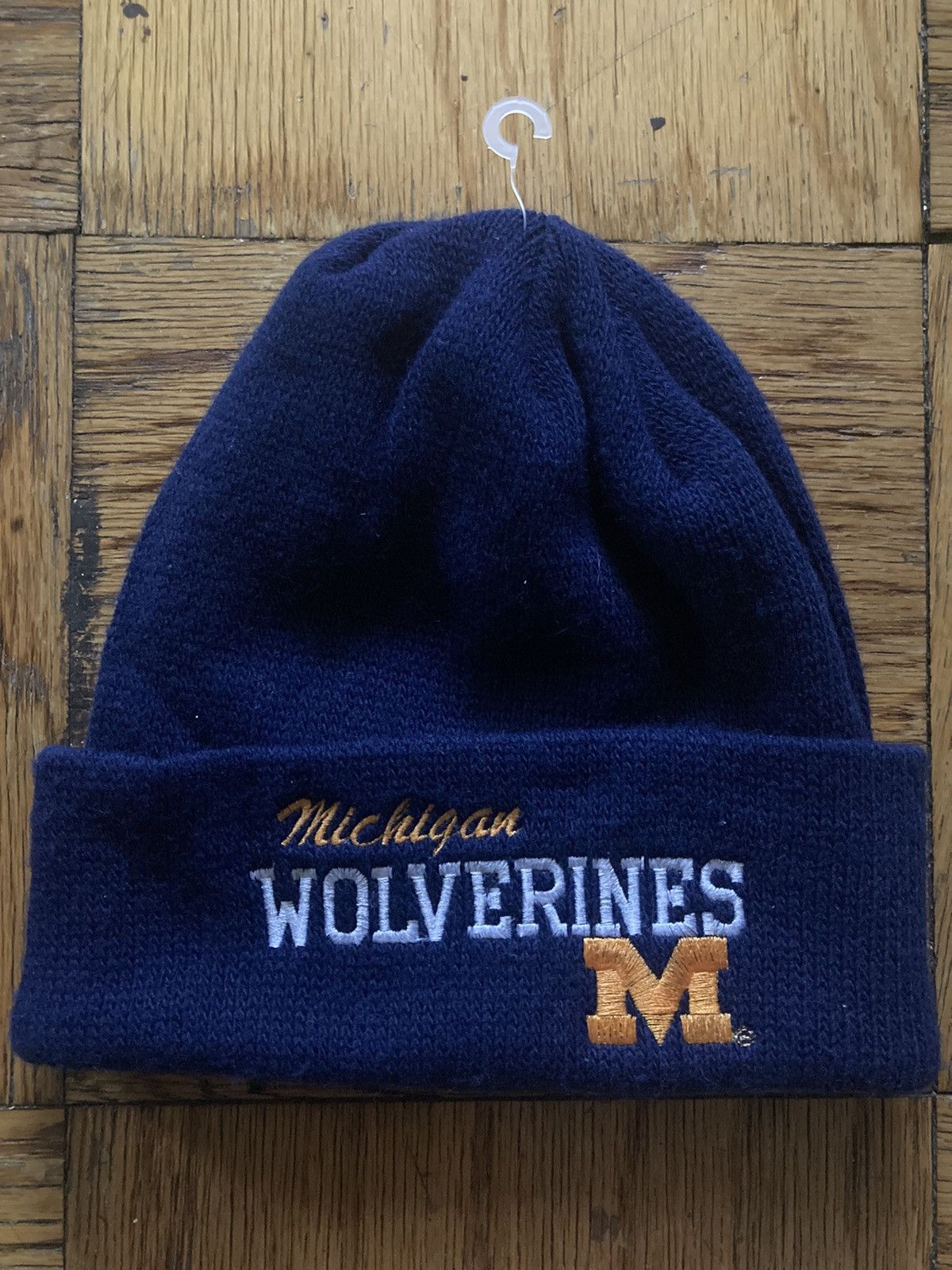 NCAA VINTAGE Michigan Wolverines Beanie Hat Knit Winter Ski Hat Size ONE SIZE - 1 Thumbnail