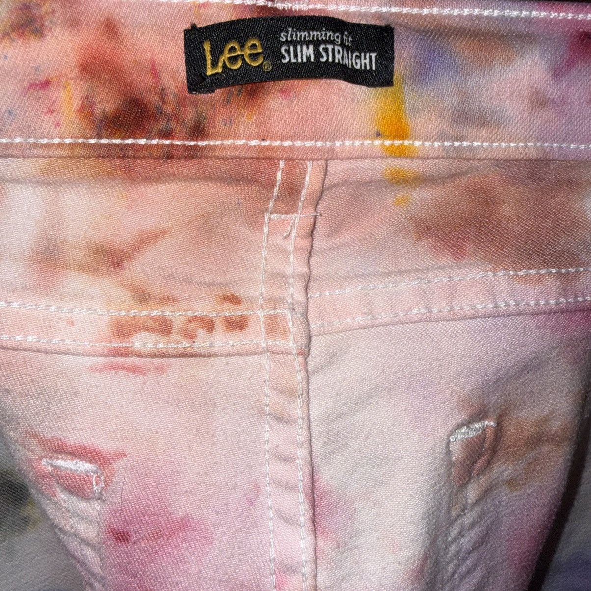 Lee Custom Tie-Dye Lee Slim Straight Jeans Size 30" / US 8 / IT 44 - 6 Thumbnail
